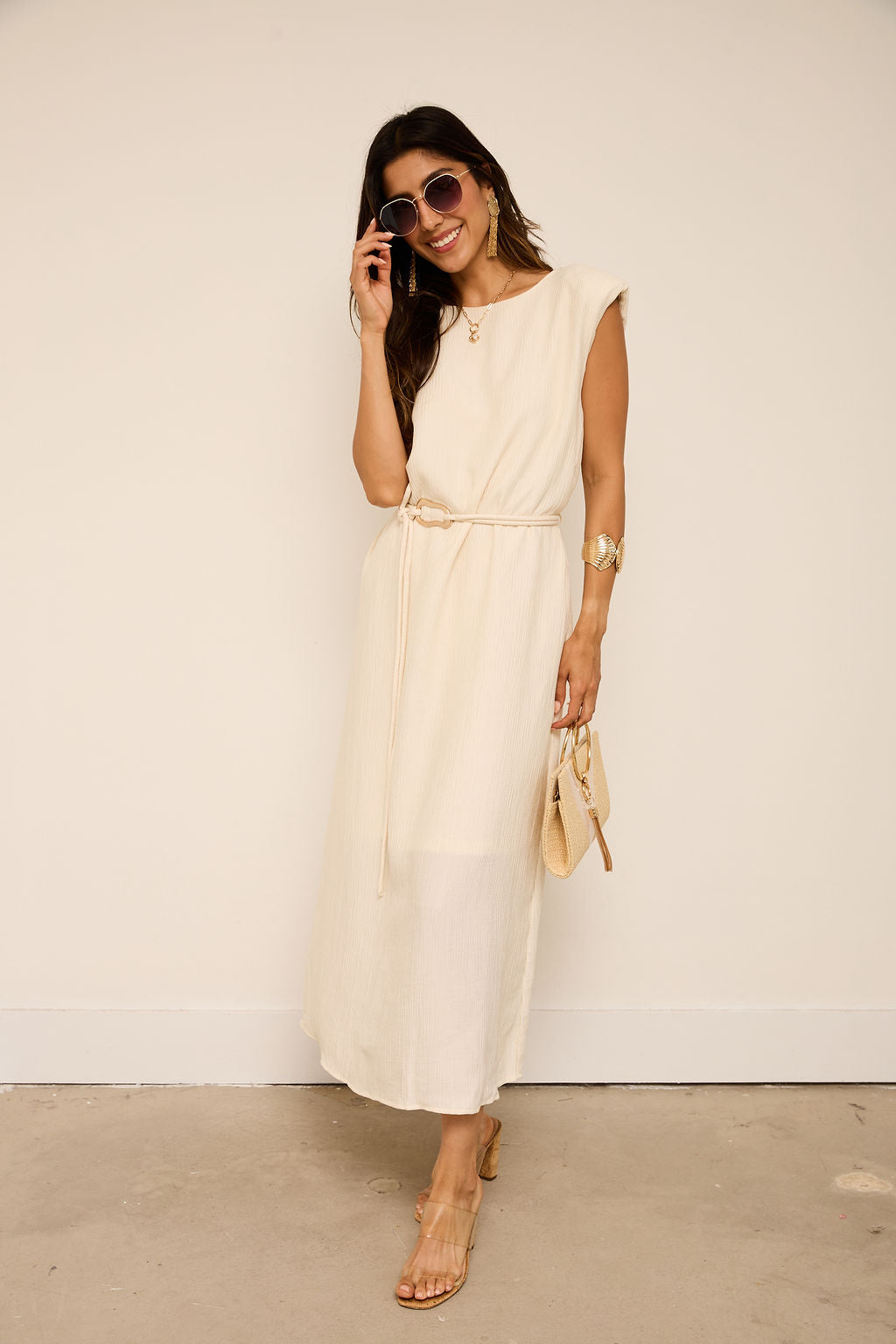 Clara Belted Maxi Dress