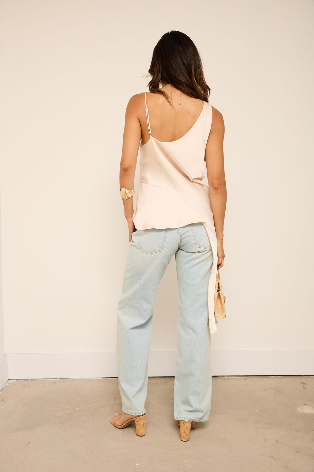 Sam Cowl Neck Asymmetrical Top