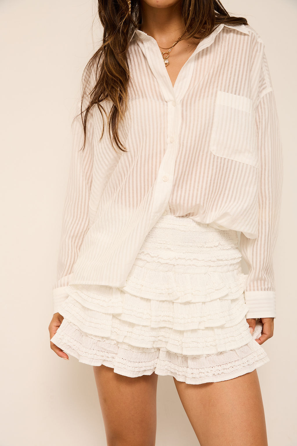 Lydia Stripe Oversized Button Down Shirt