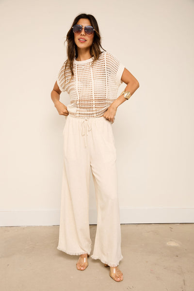 Lorena Wide Leg Linen Pant | fab'rik