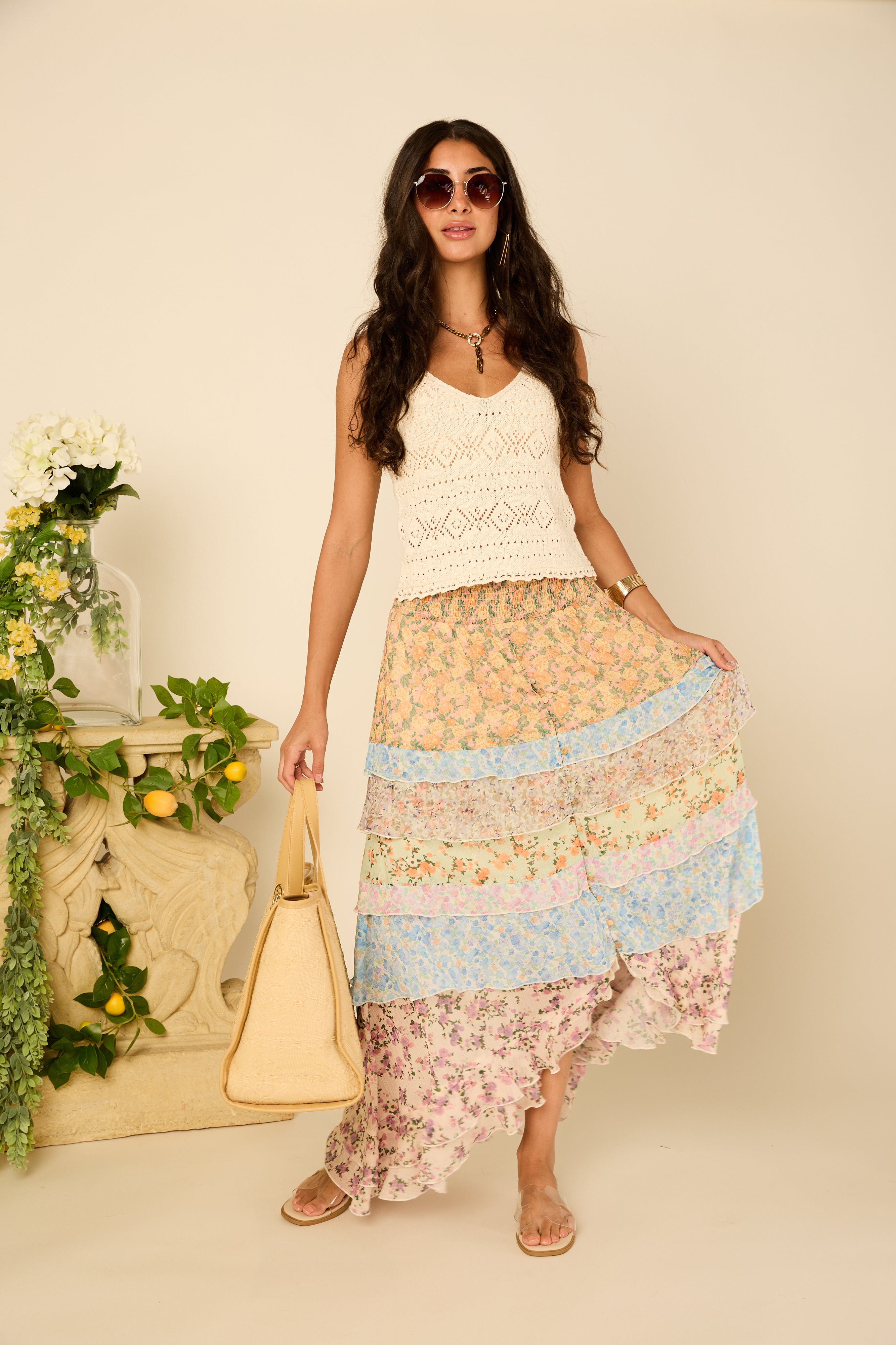 Rachel Multi Layered Ruffle Skirt
