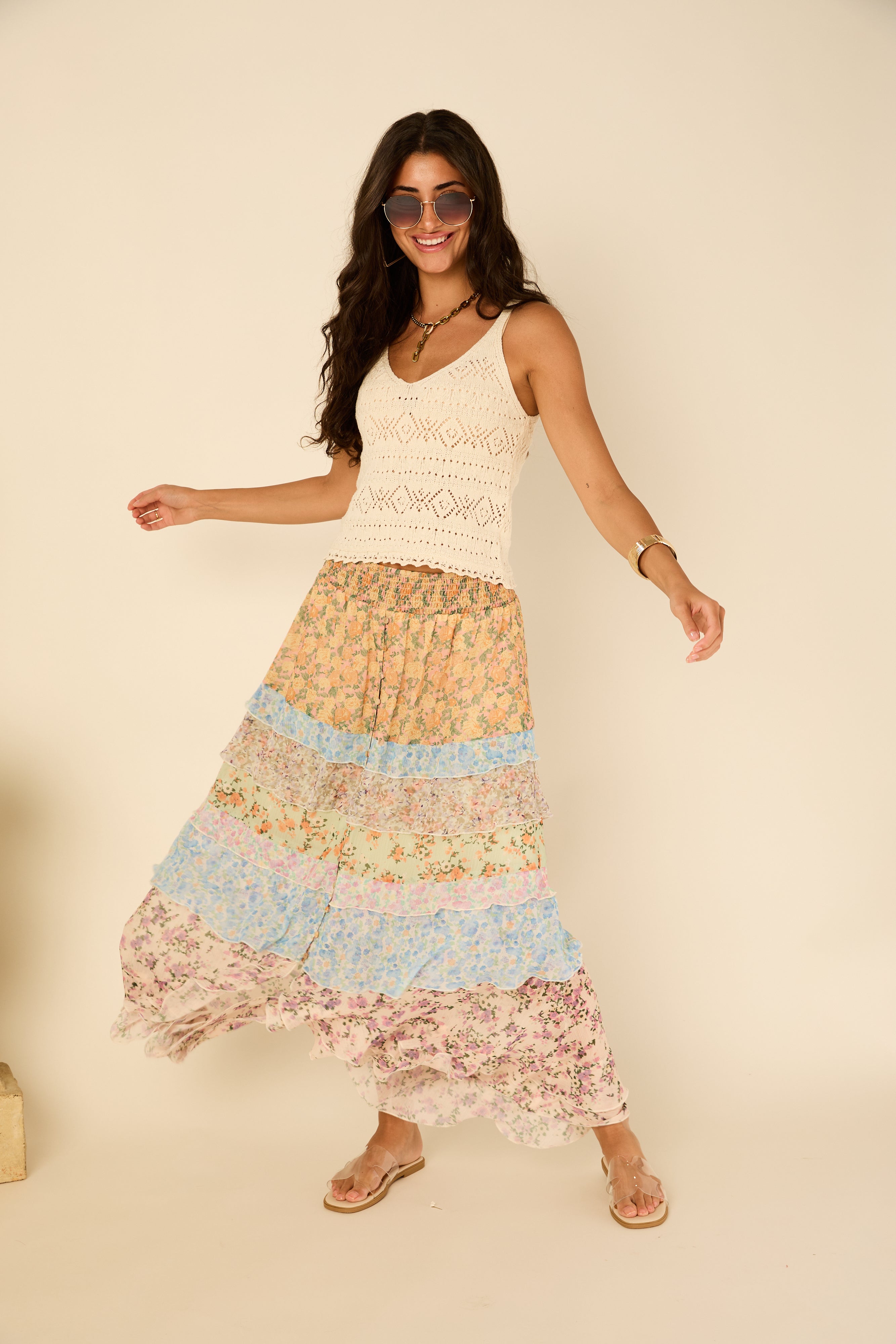 Rachel Multi Layered Ruffle Skirt
