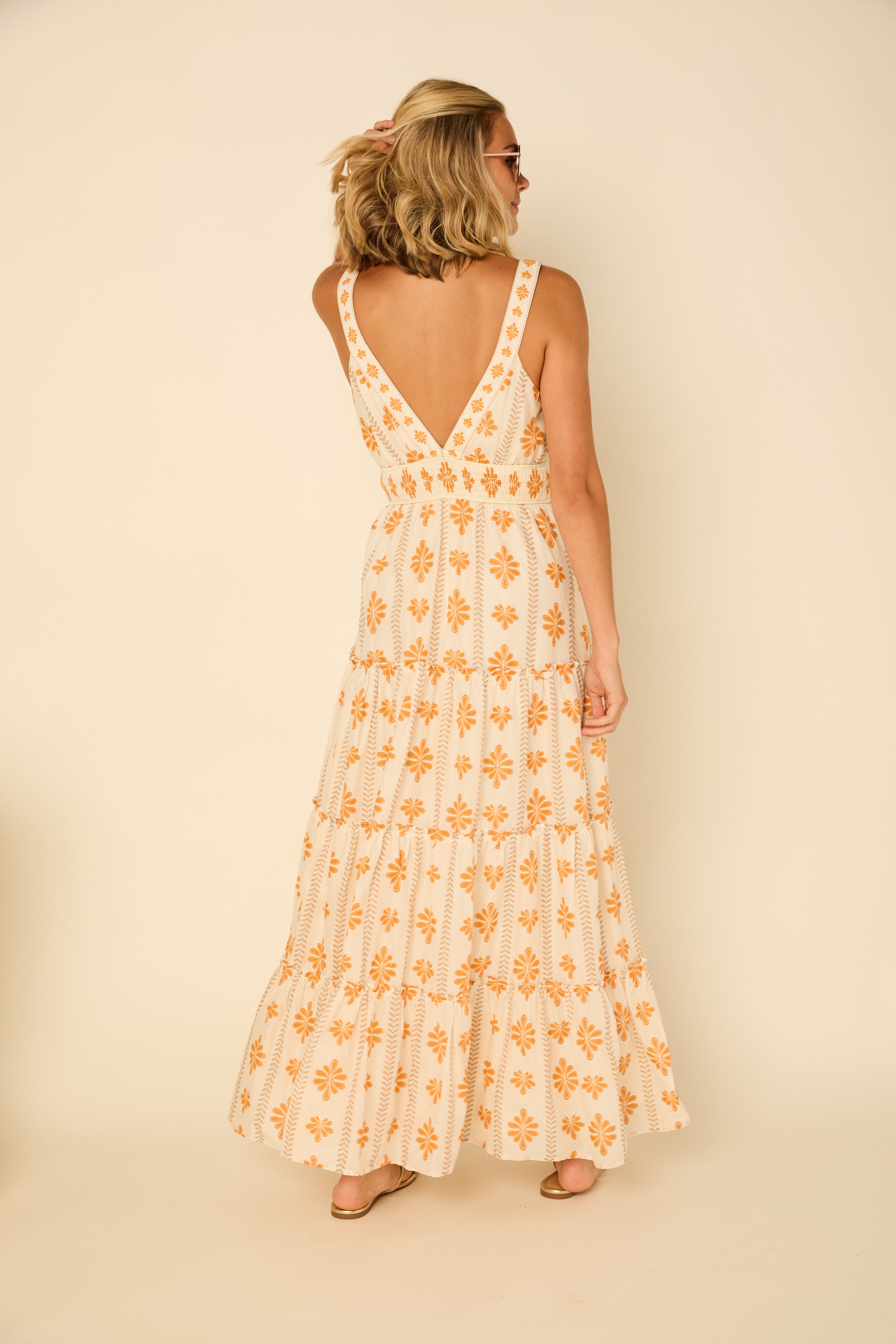 Annie Printed Tiered Maxi Dress