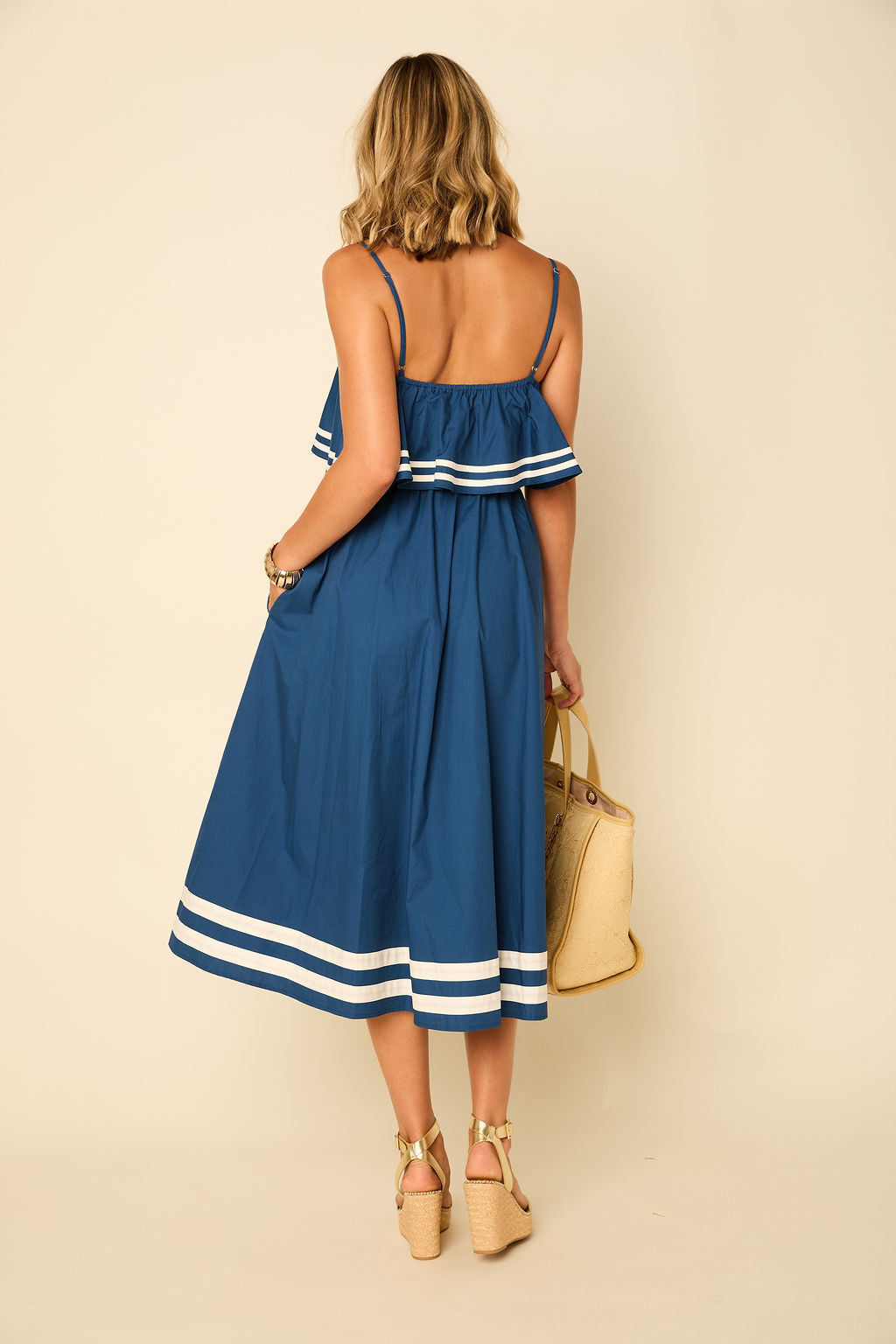 Kaylee Striped Hem Midi Dress