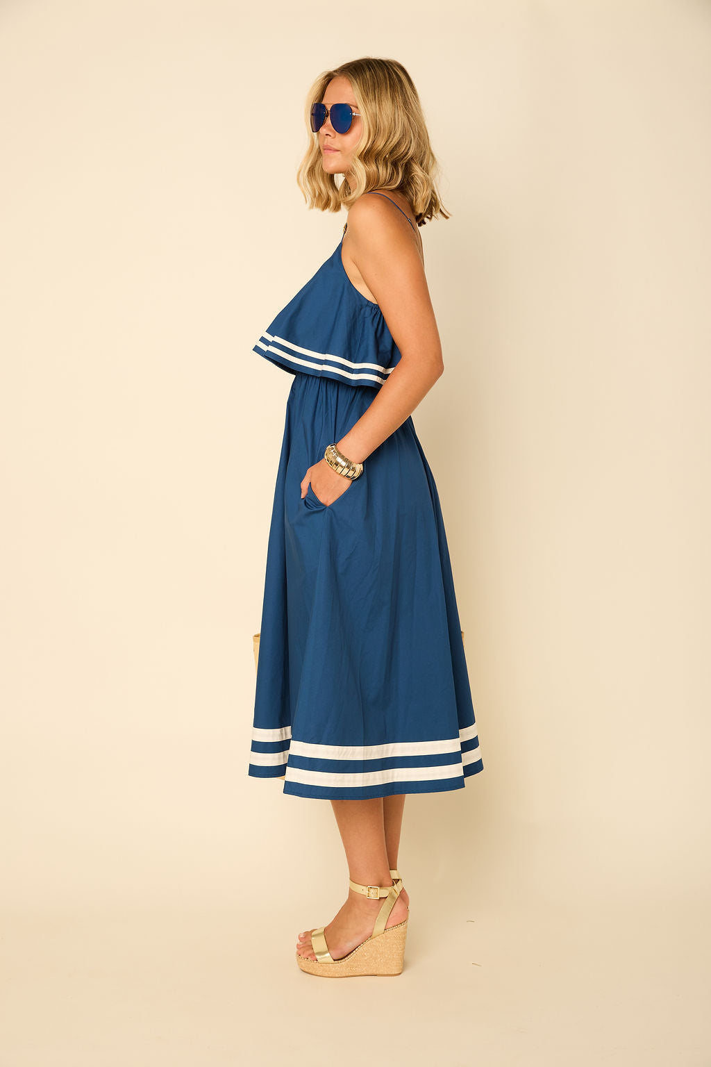 Kaylee Striped Hem Midi Dress