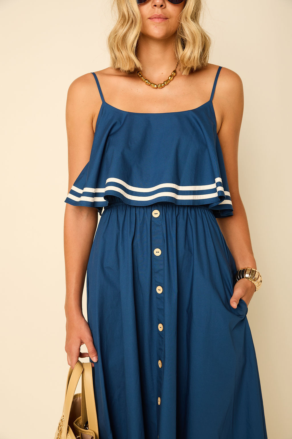 Kaylee Striped Hem Midi Dress