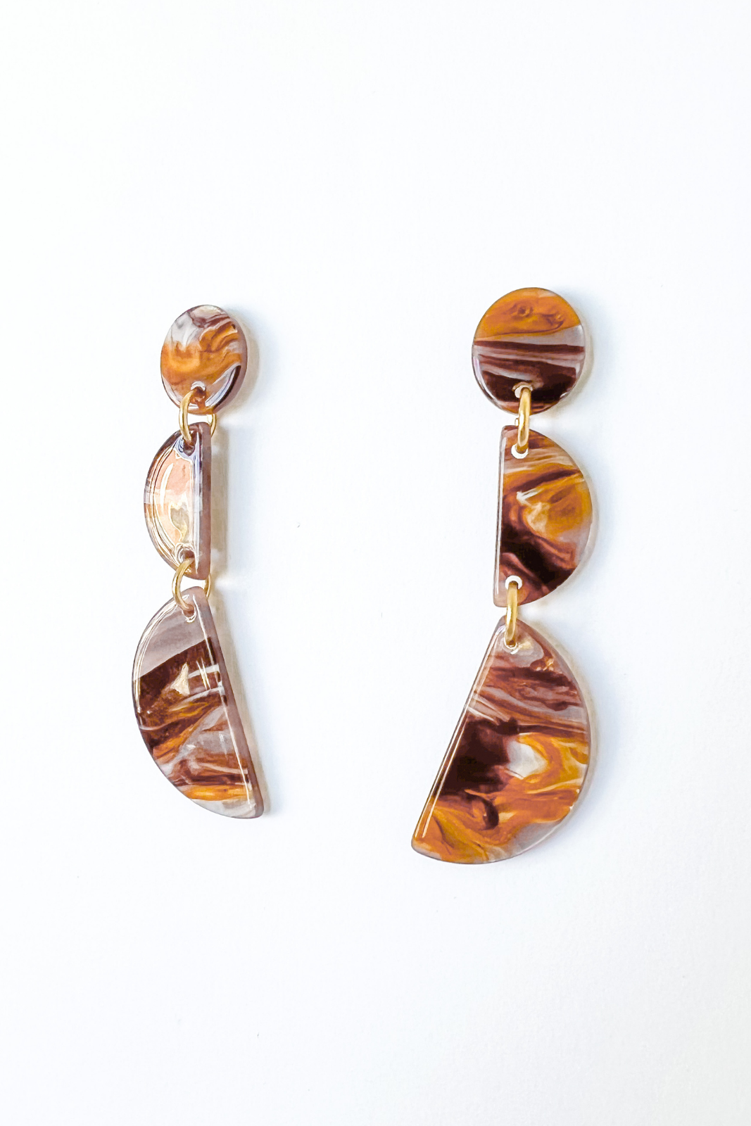 Heather Marble Dangle Earrings - fab'rik