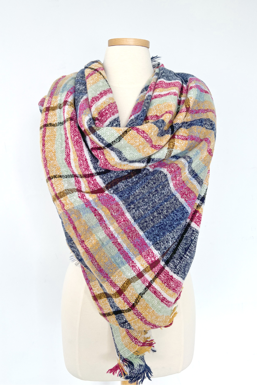 Christina Multi Plaid Scarf - fab'rik
