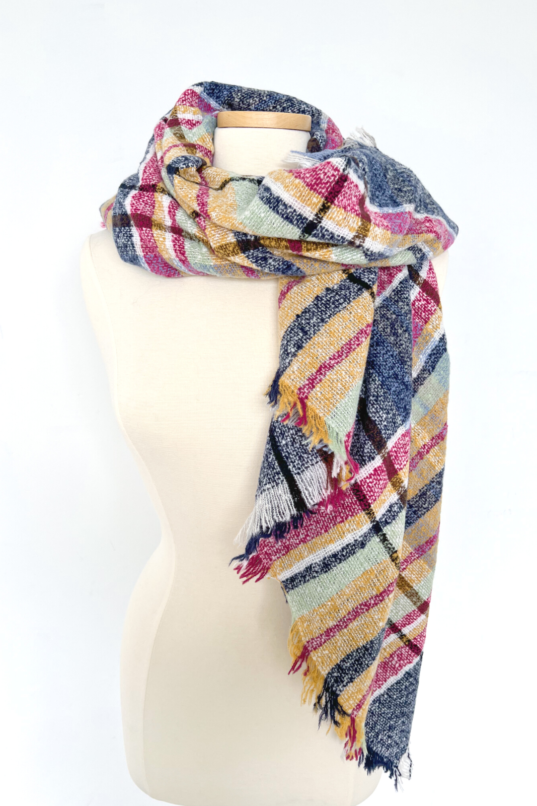 Christina Multi Plaid Scarf - fab'rik