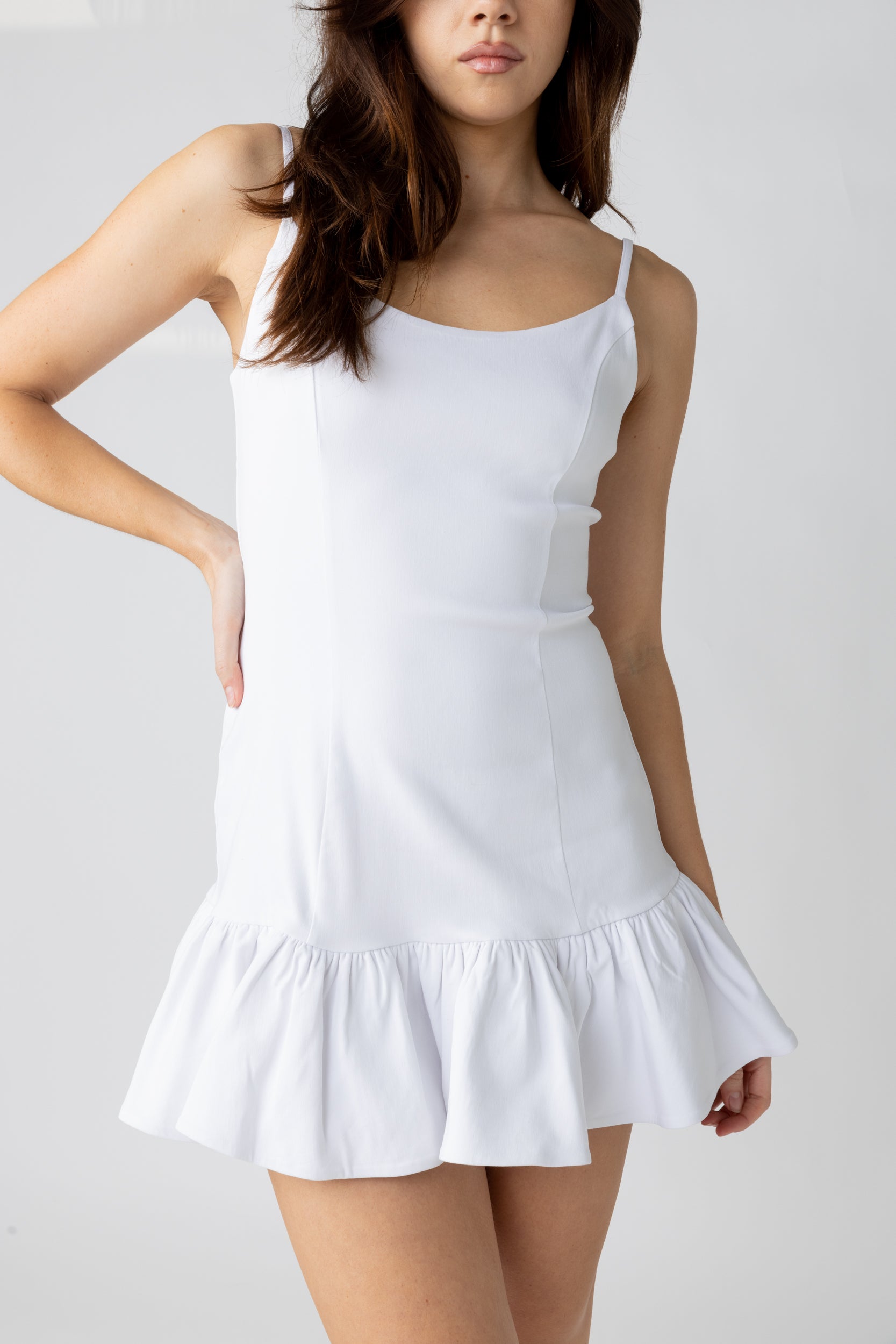Liberty Ruffle Trim Mini Dress - fab'rik