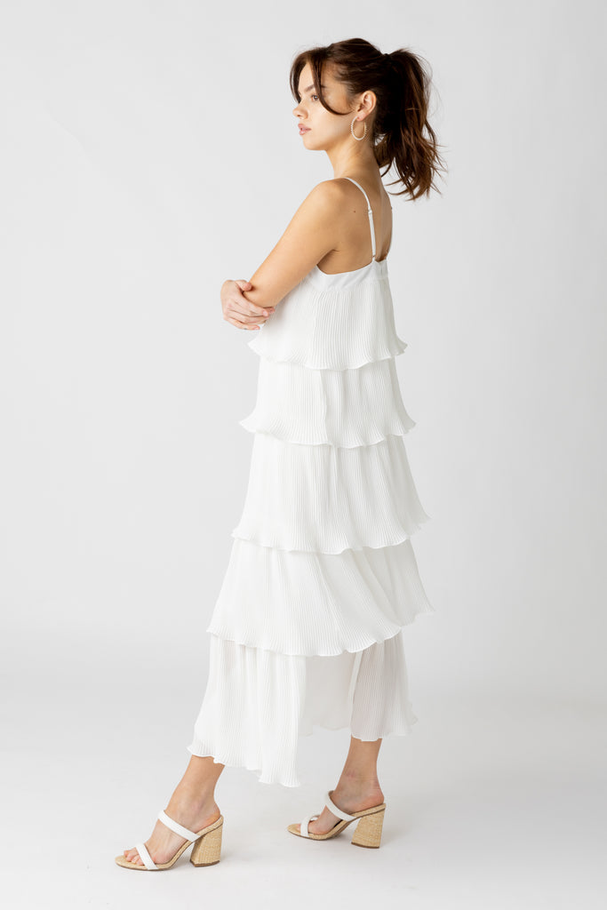 Summers Pleated Tiered Maxi Dress - fab'rik