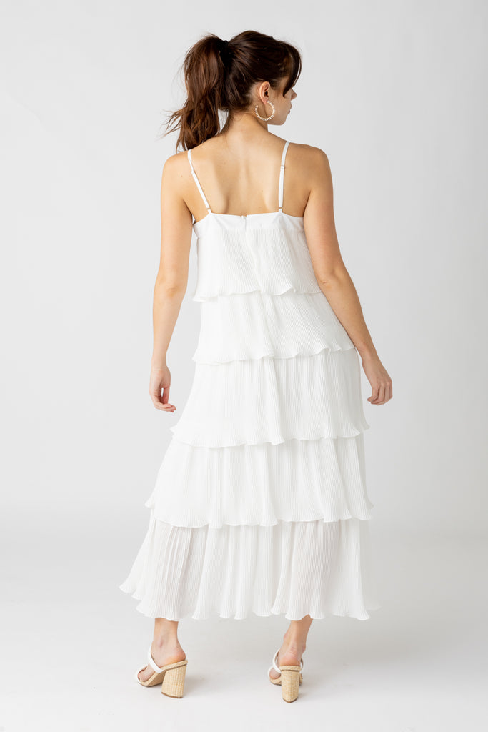Summers Pleated Tiered Maxi Dress - fab'rik