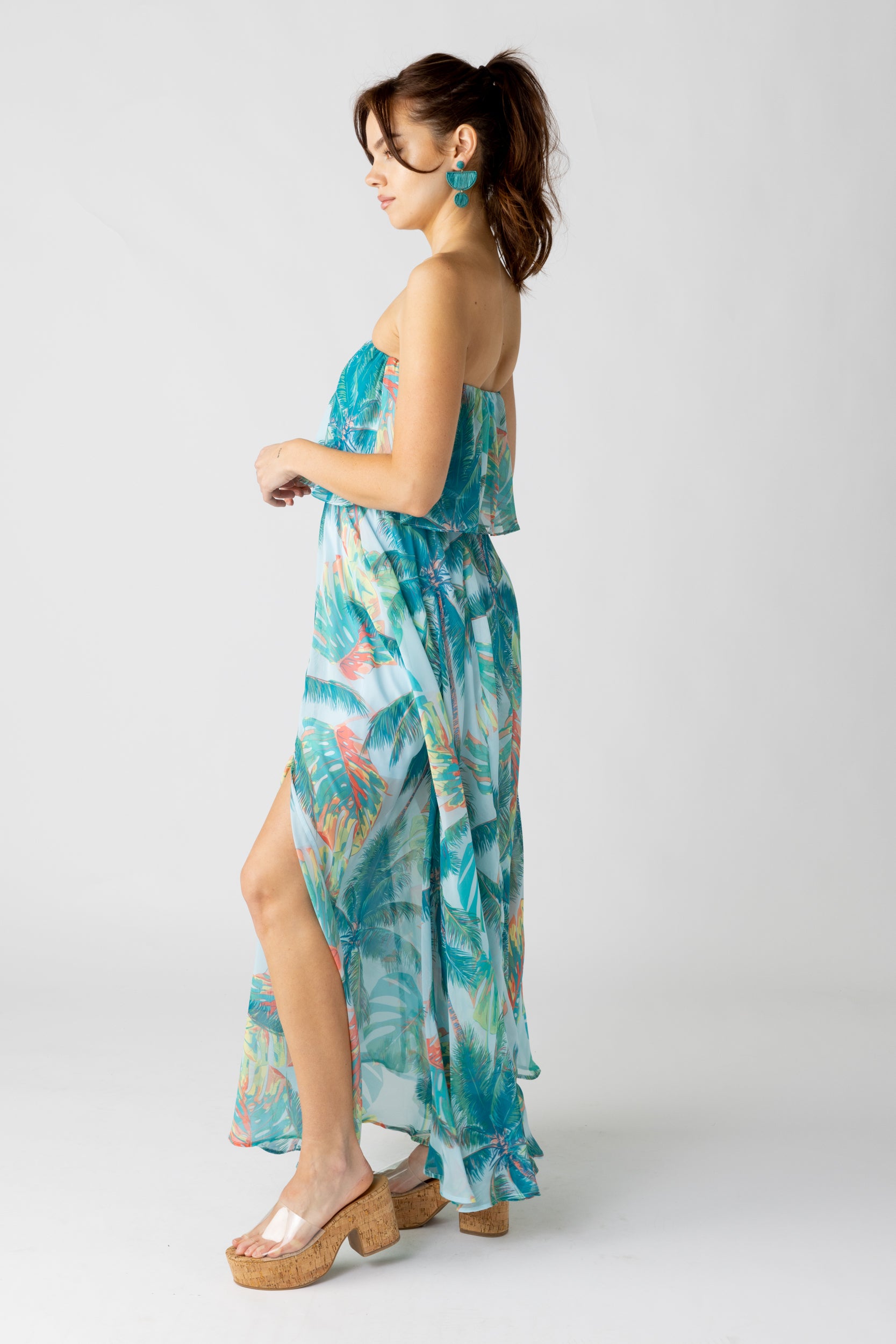 Taylor Strapless Ruffle Bodice Maxi Dress - fab'rik