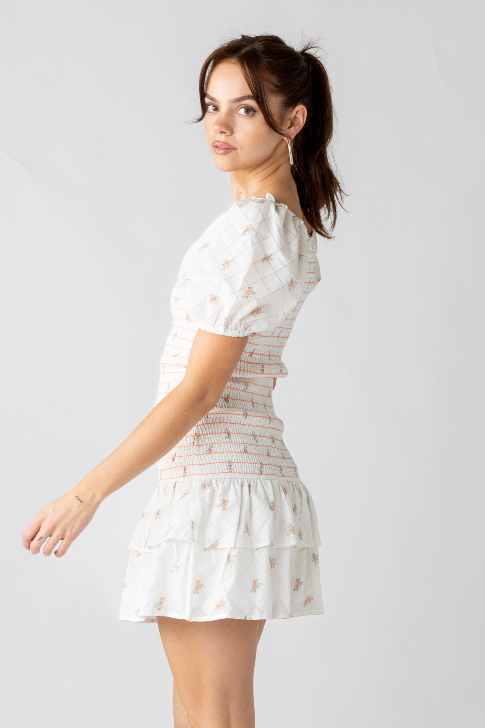 Margot Floral Smocked Dress - fab'rik
