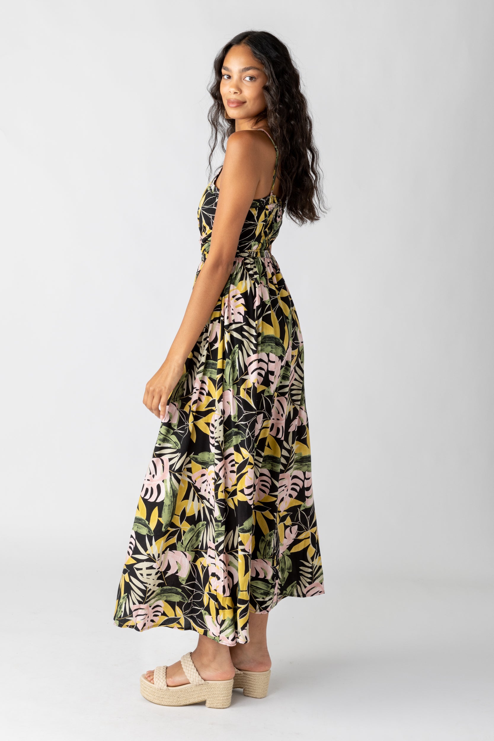 Gwen Cut Out Printed Maxi Dress - fab'rik