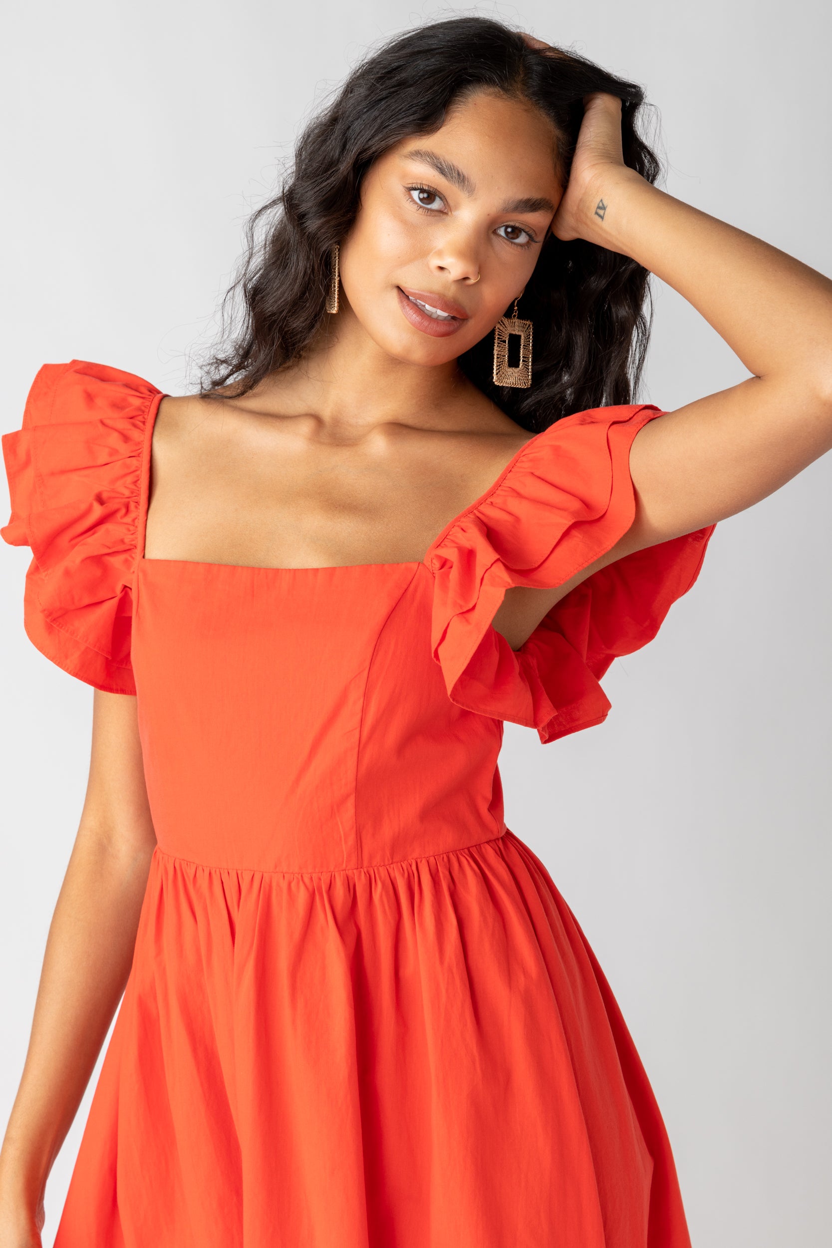 Esme Flutter Sleeve Midi Dress - fab'rik