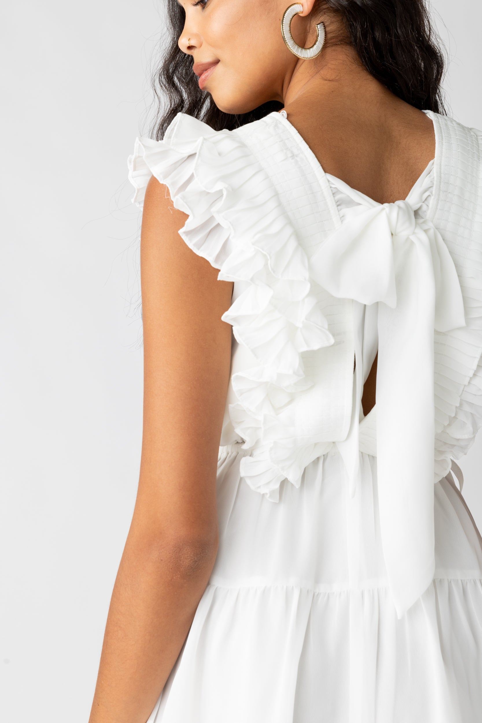 Lottie Ruffled Tiered Mini Dress - fab'rik