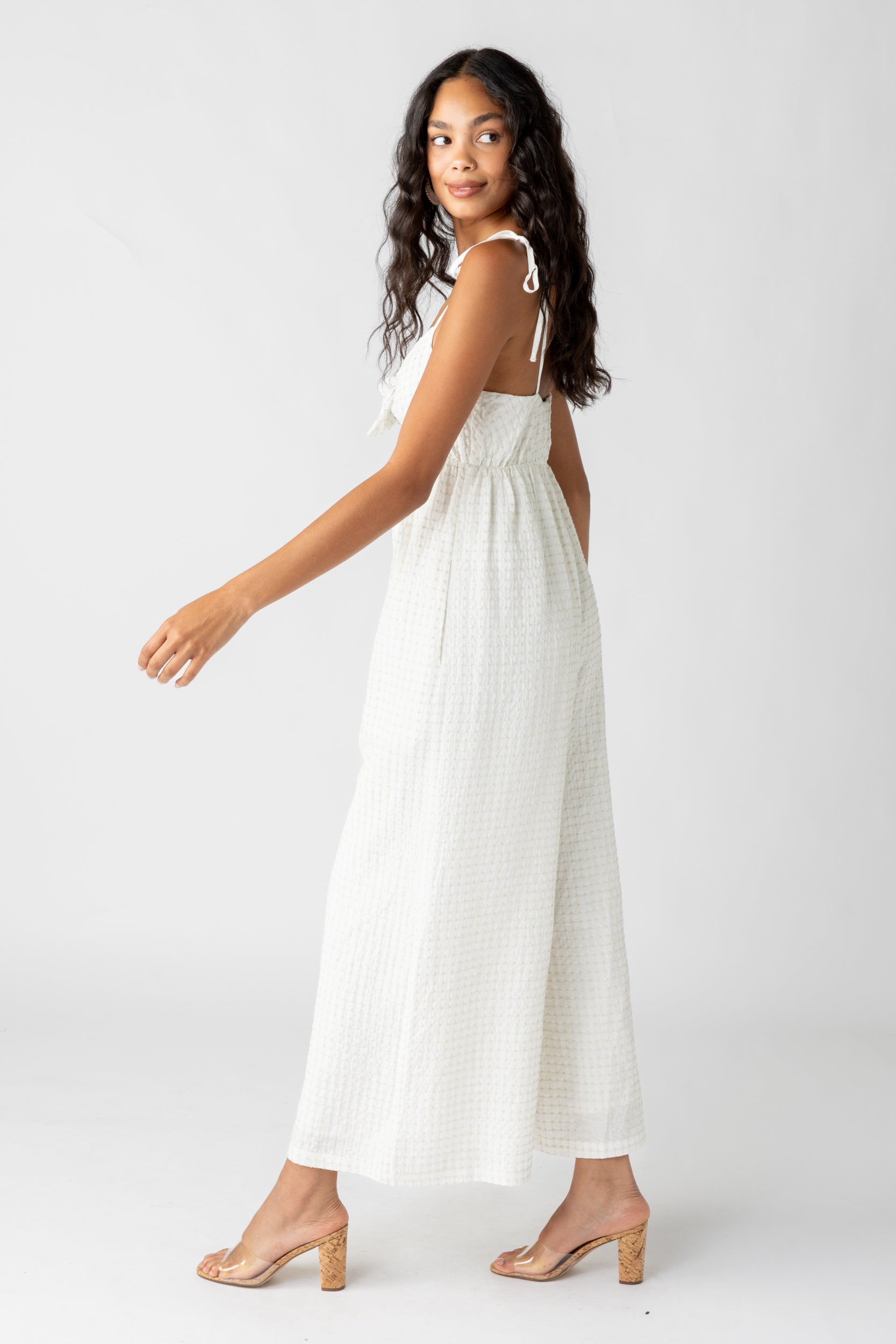 Kylee Tie Front Jumpsuit - fab'rik