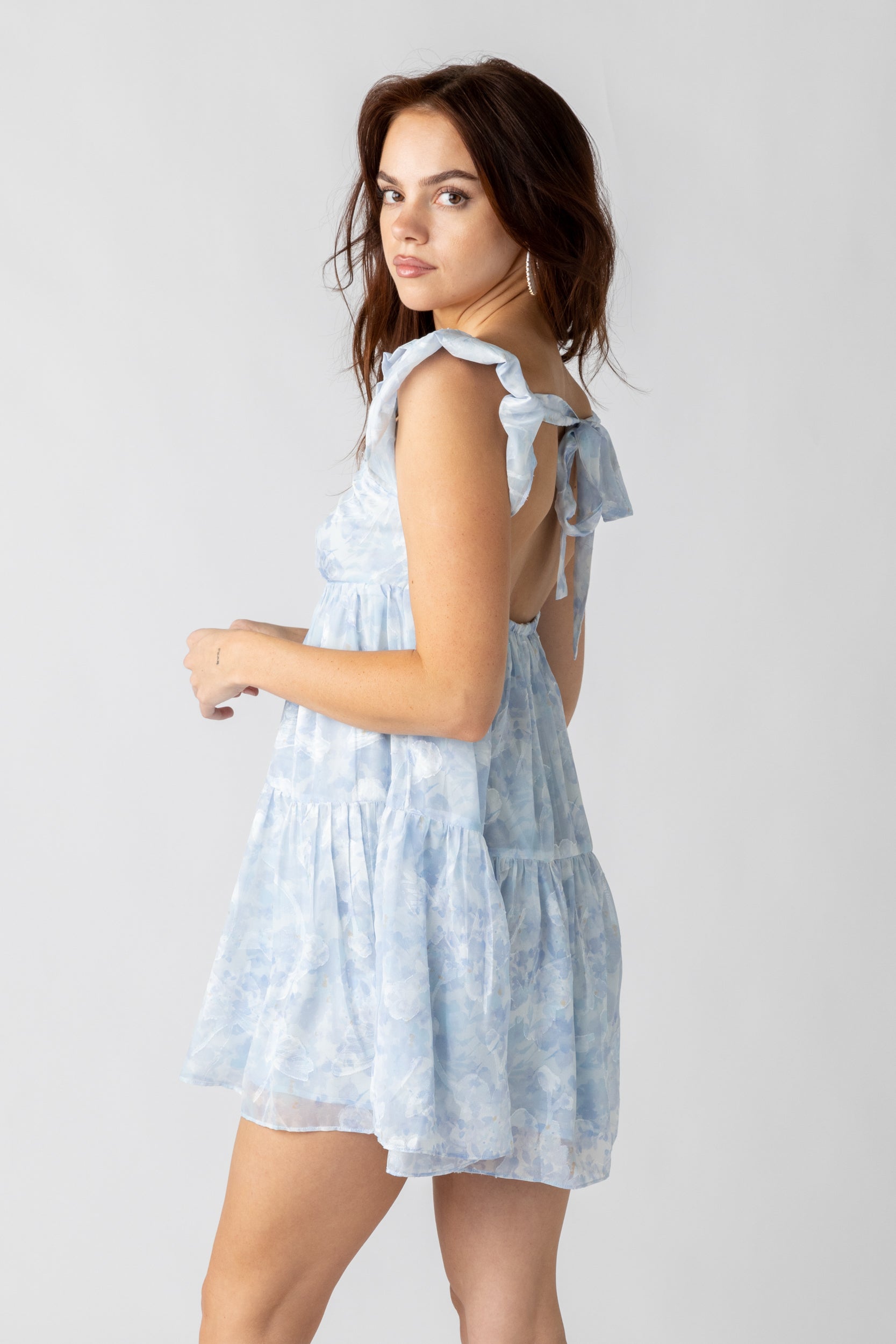 Alanna Flutter Sleeve Mini Dress - fab'rik