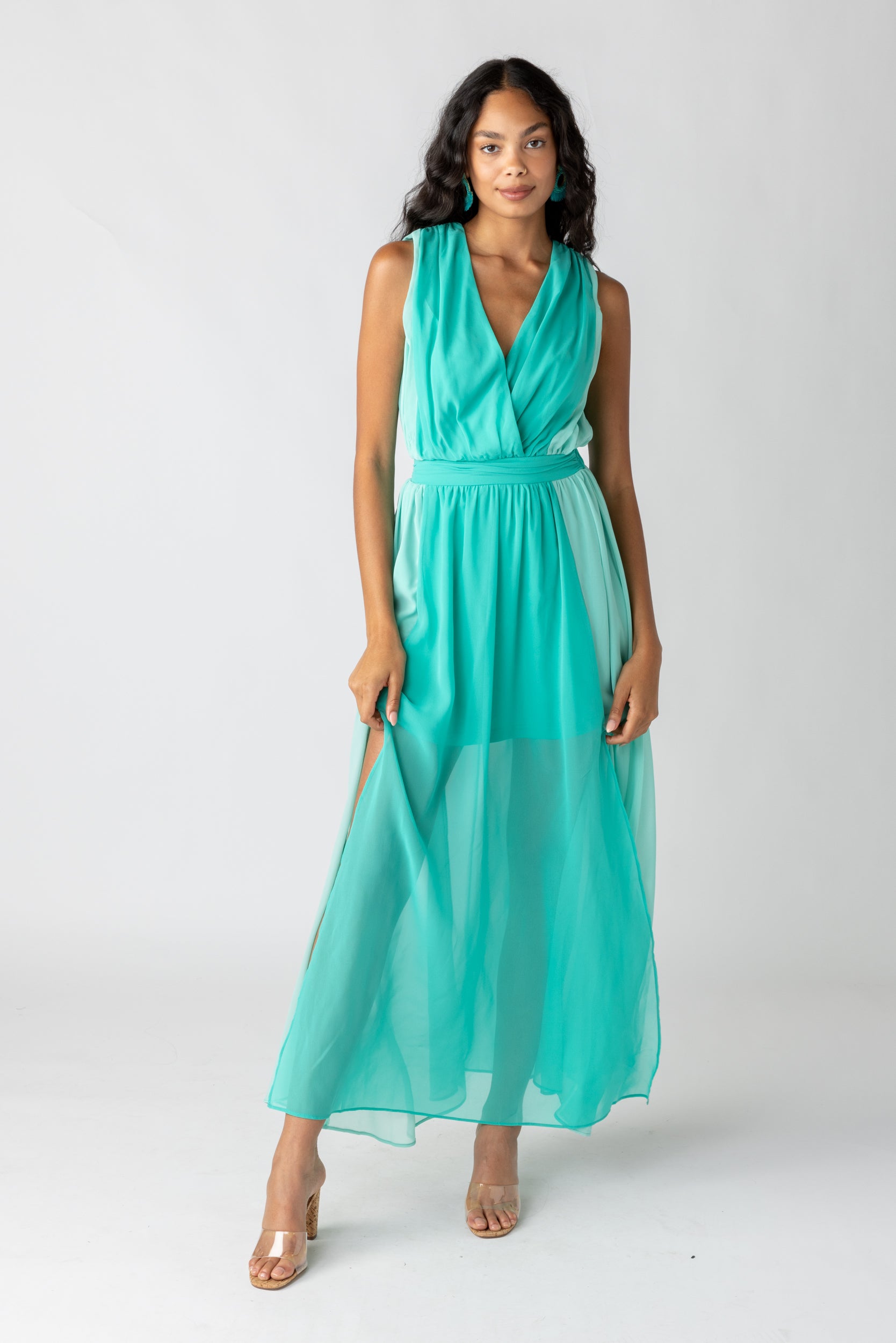 Eliza Color Blocked Maxi Dress - fab'rik