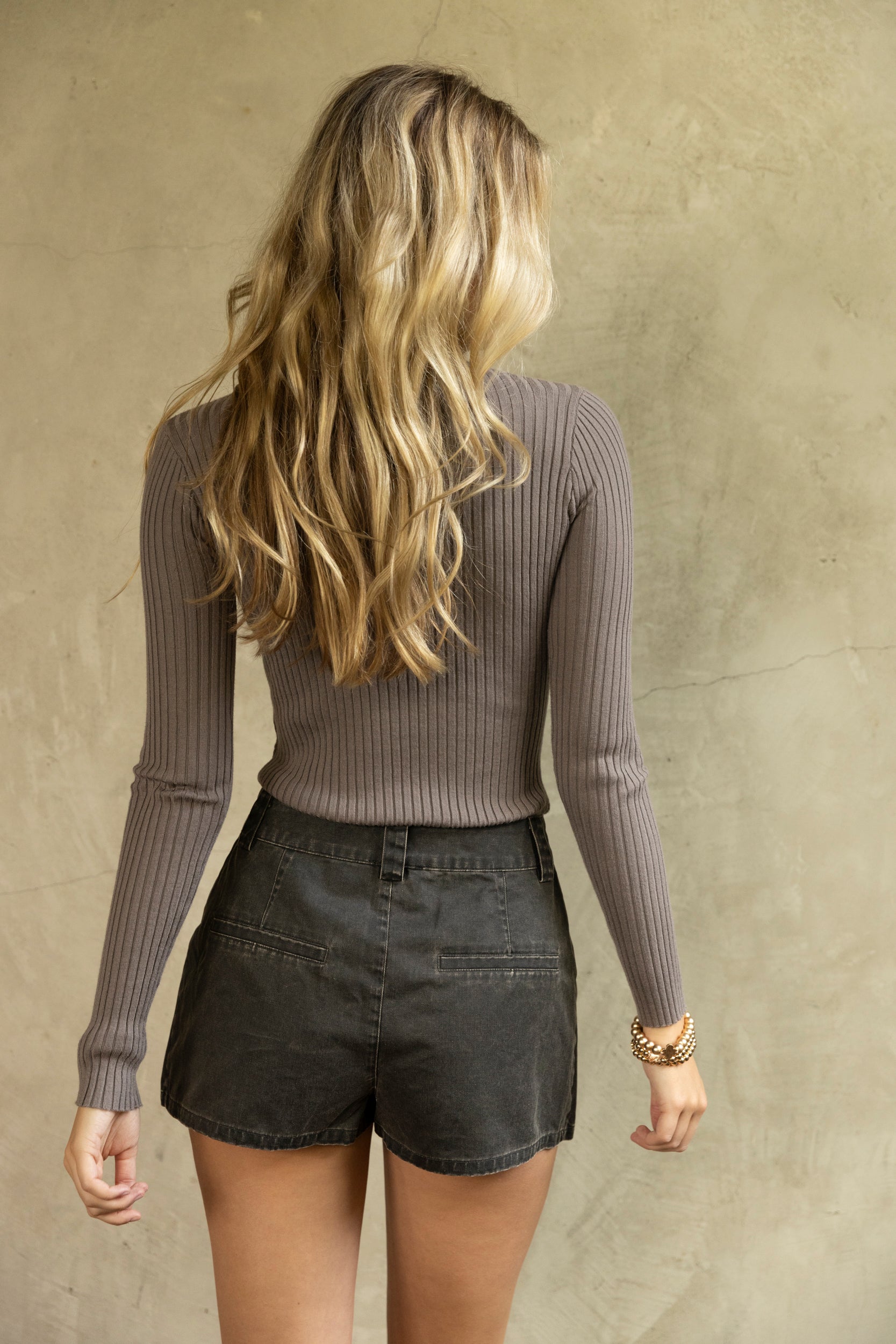 SALE - Tanner Ribbed Knit Long Sleeve Top