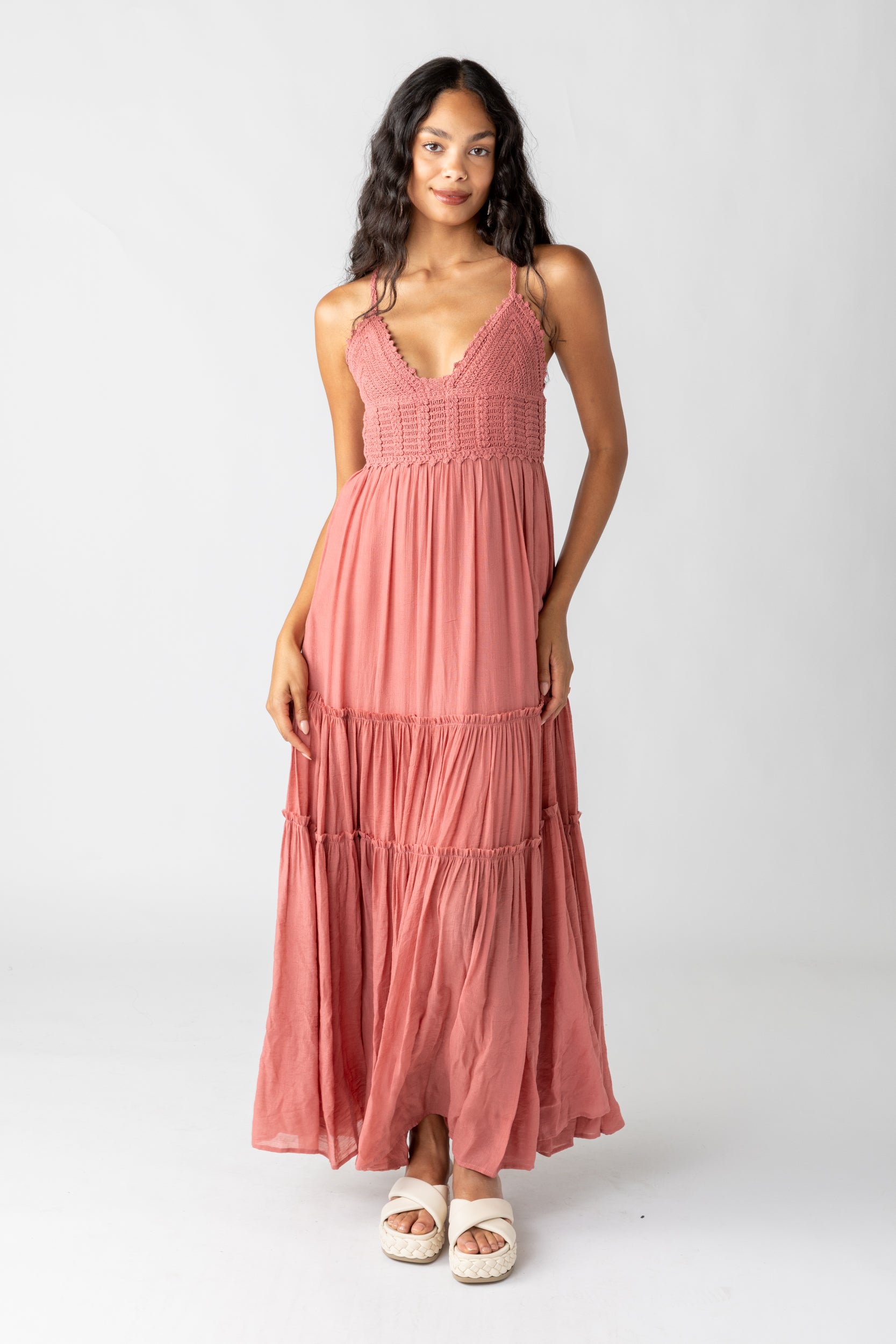Carmen Crochet Detail Maxi Dress - fab'rik