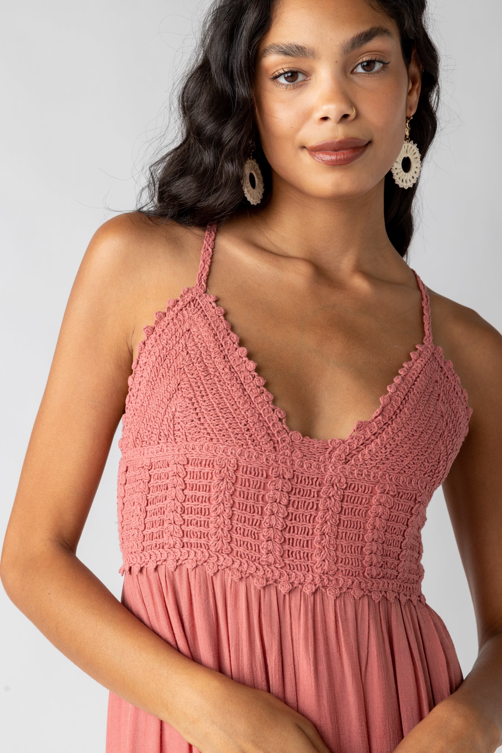 Carmen Crochet Detail Maxi Dress - fab'rik