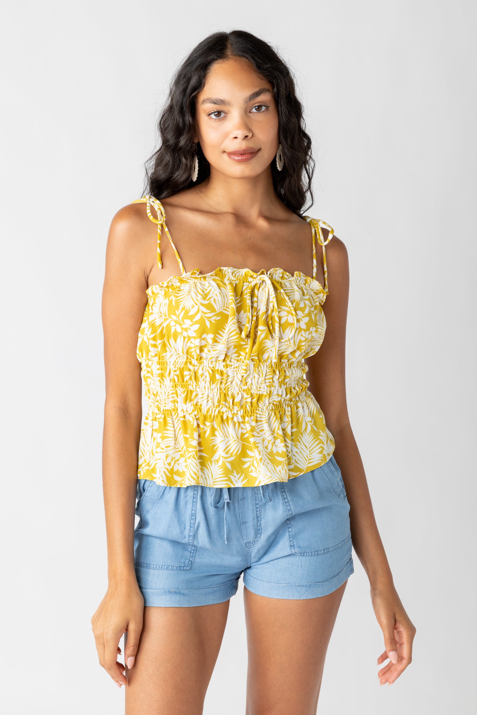 Emmie Chambray Pull On Shorts - fab'rik