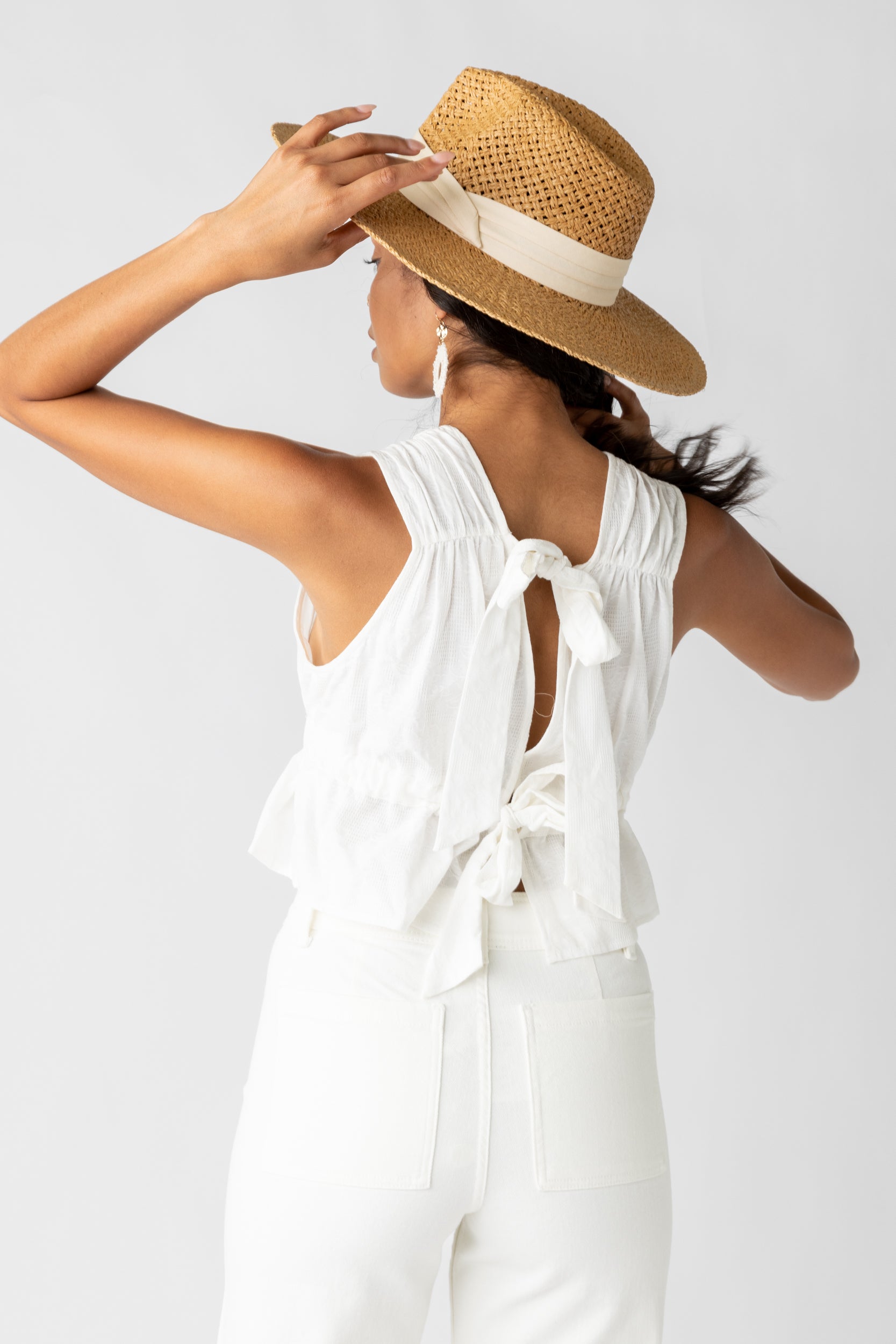 Polly Cropped V Neck Top - fab'rik