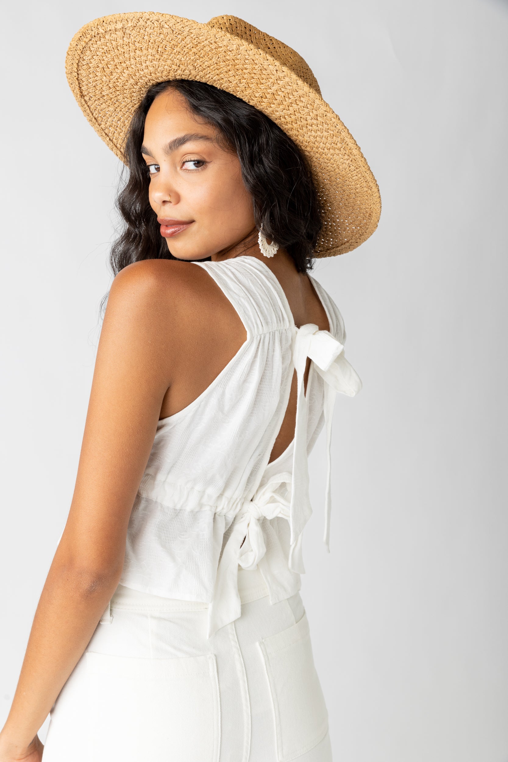 Polly Cropped V Neck Top - fab'rik