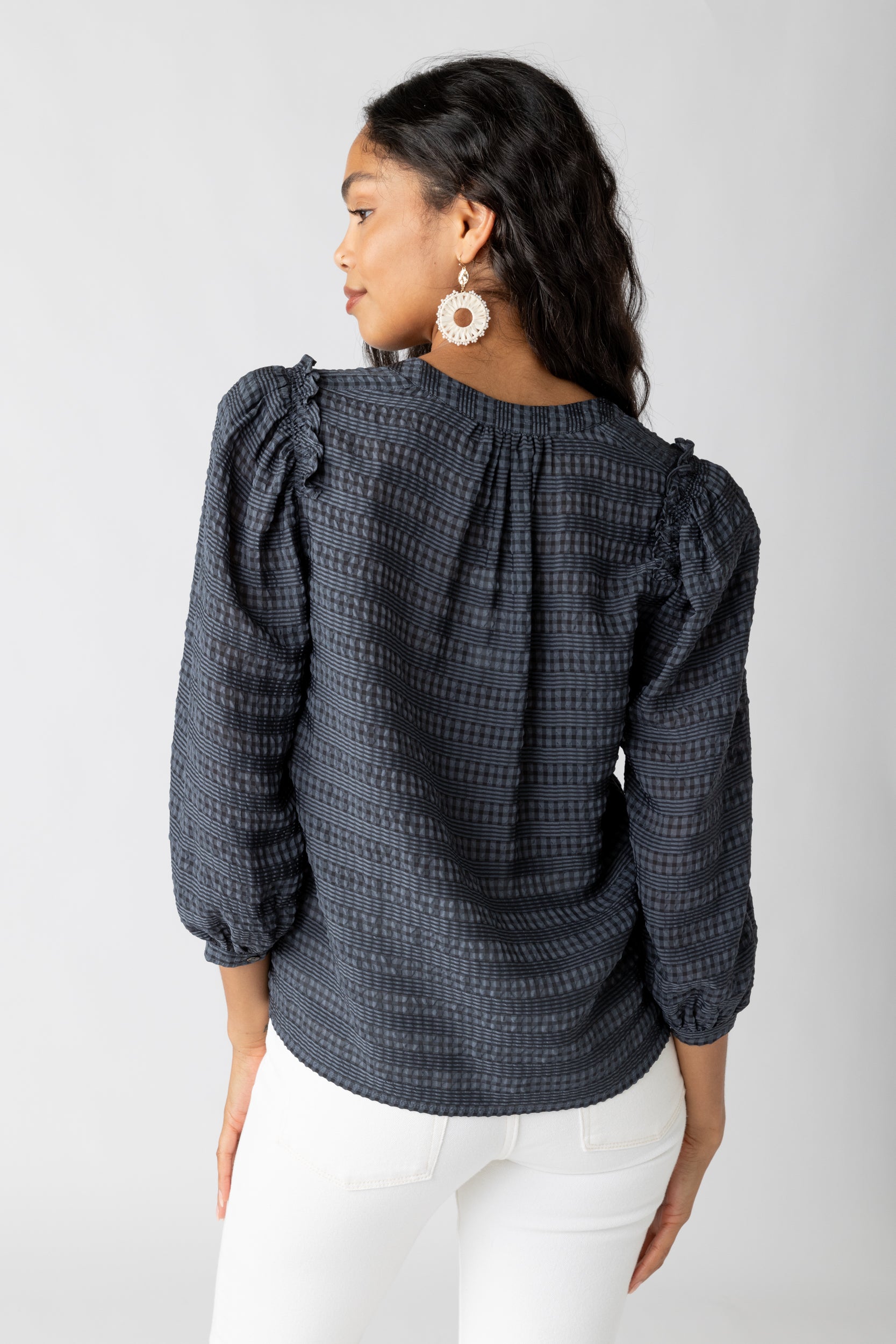 Morgan Puff Quarter Sleeve Top - fab'rik