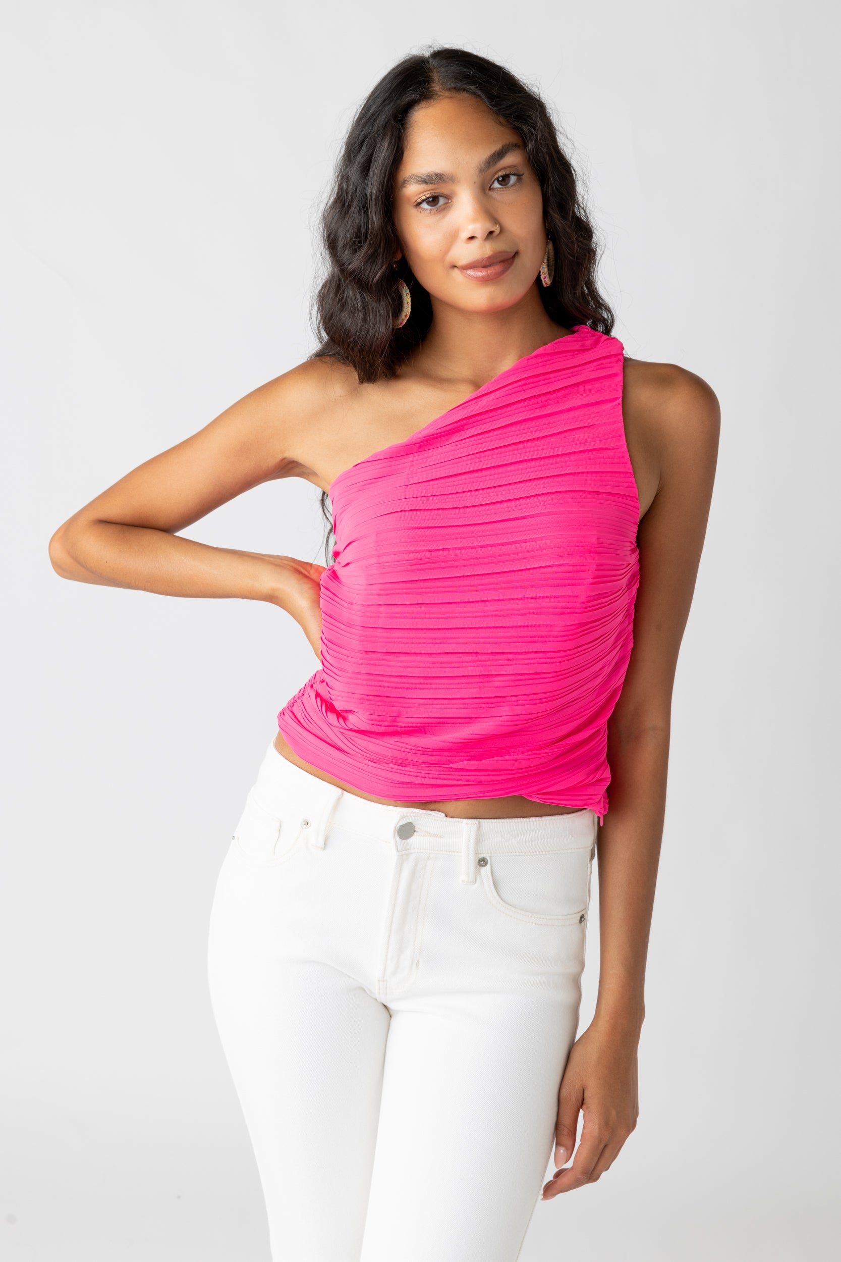 Naomi Gathered One Shoulder Top - fab'rik