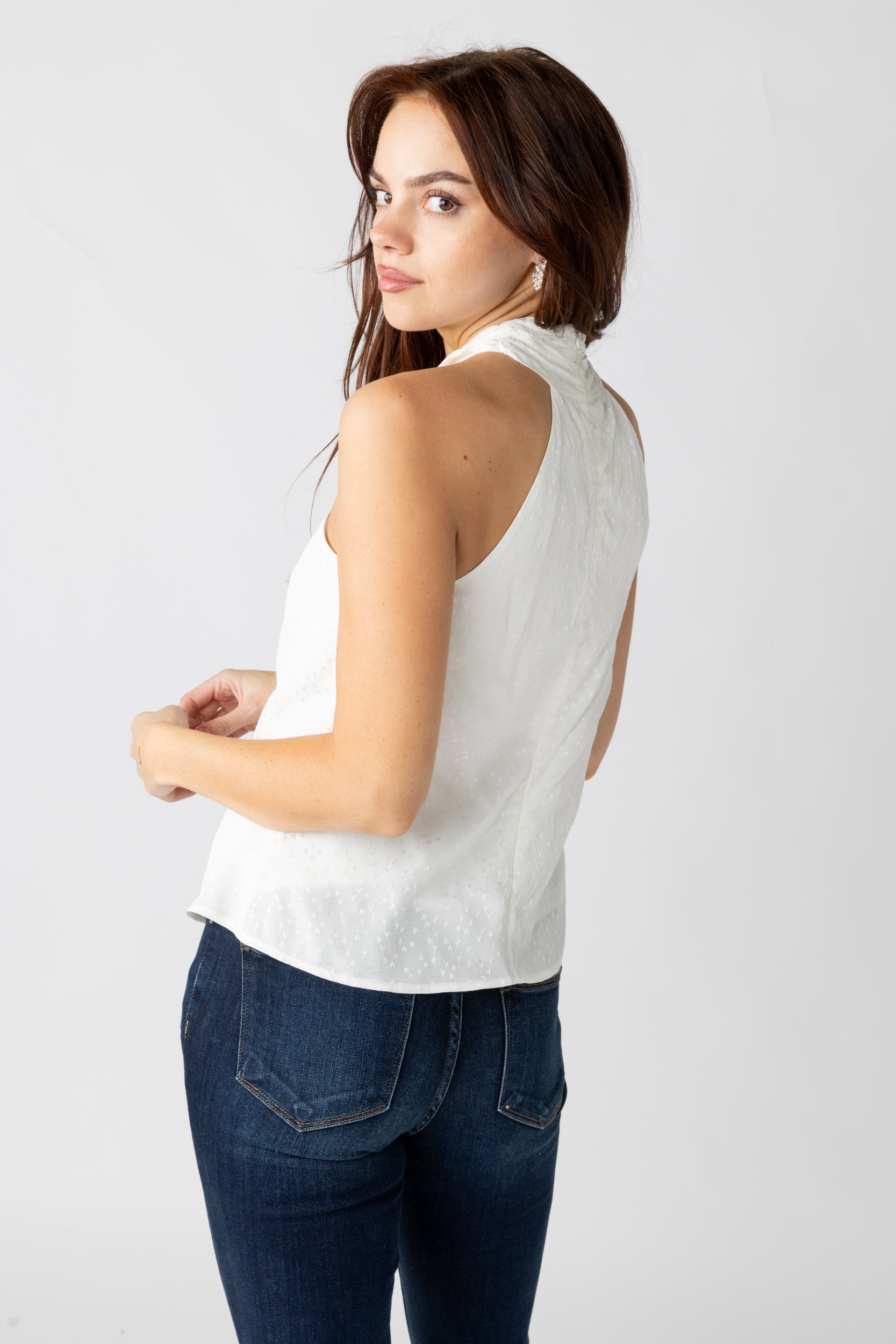 Miya Cross Neck Halter Tank - fab'rik