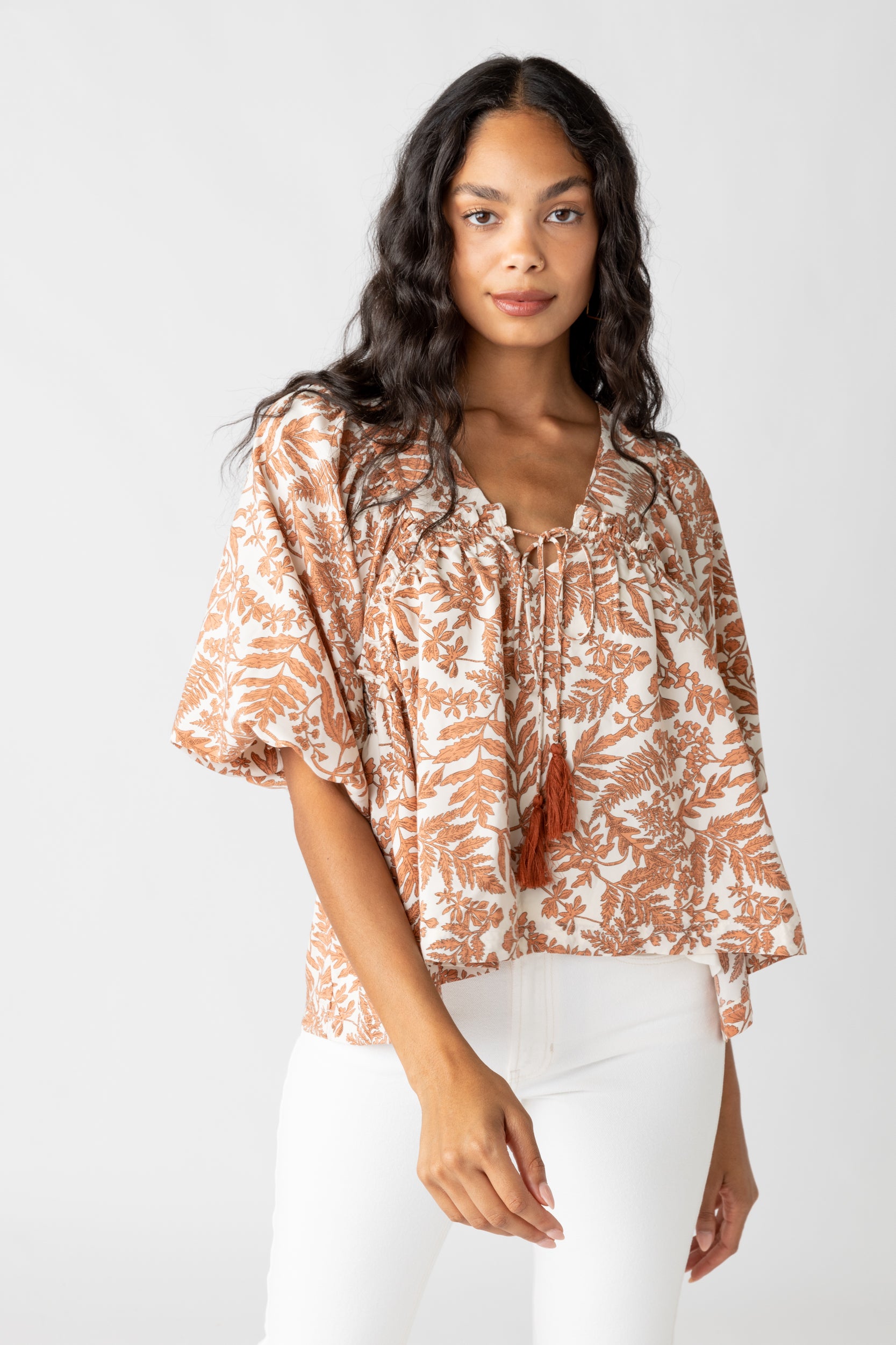 Susie Floral Peasant Blouse - fab'rik
