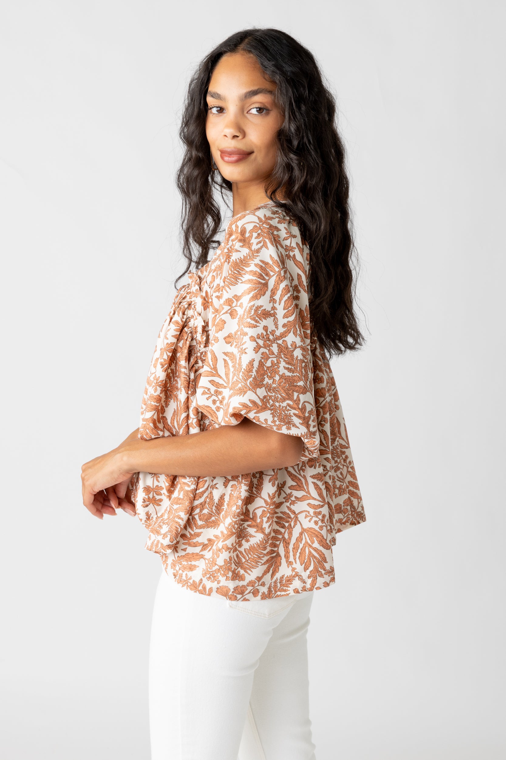 Susie Floral Peasant Blouse - fab'rik