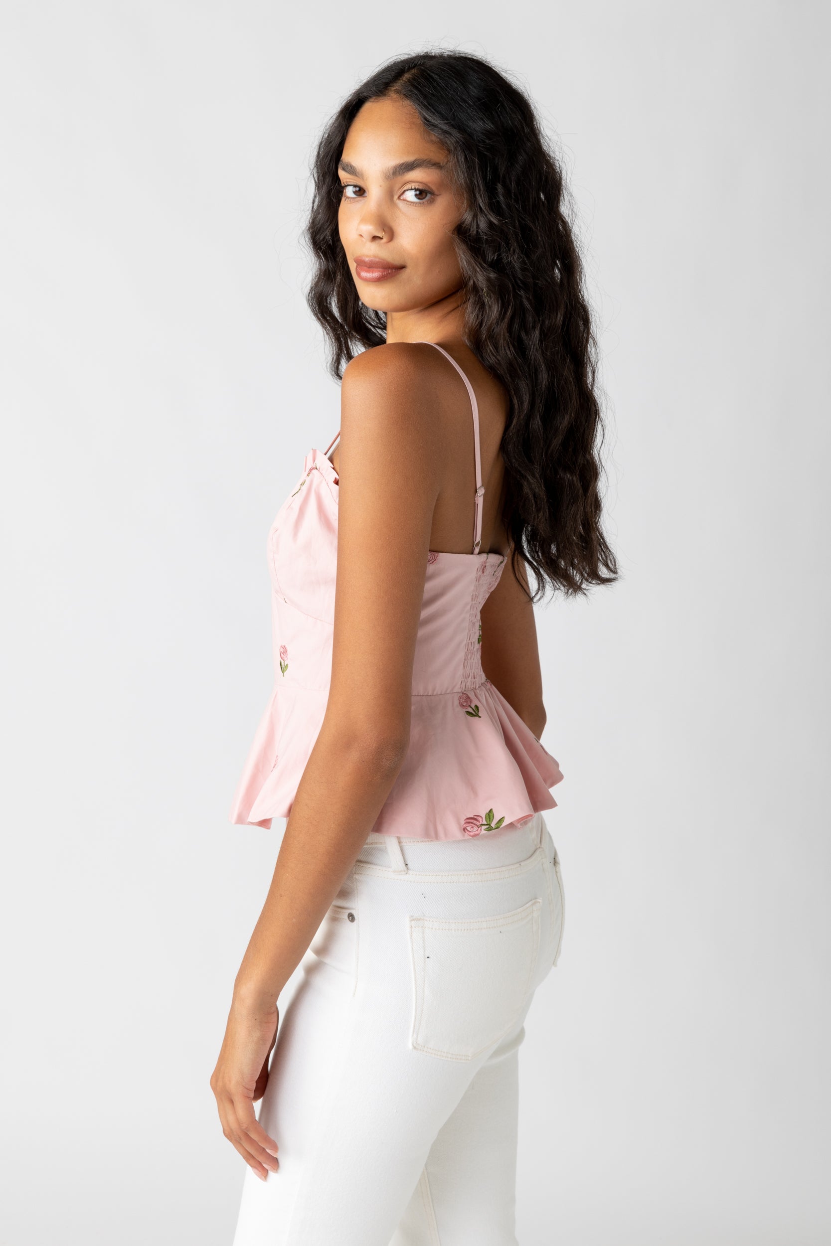 Iona Floral Peplum Top - fab'rik