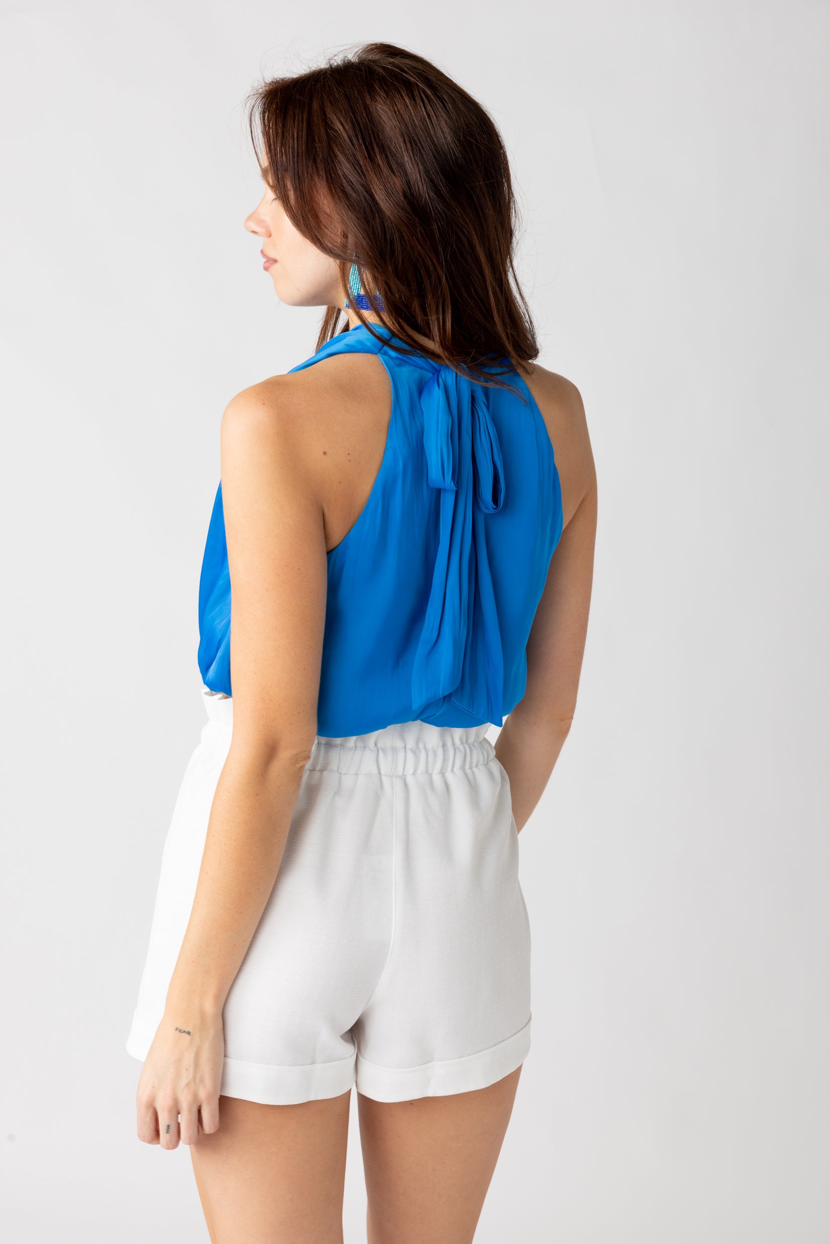 Lilia Cowl Neck Bubble Hem Blouse - fab'rik