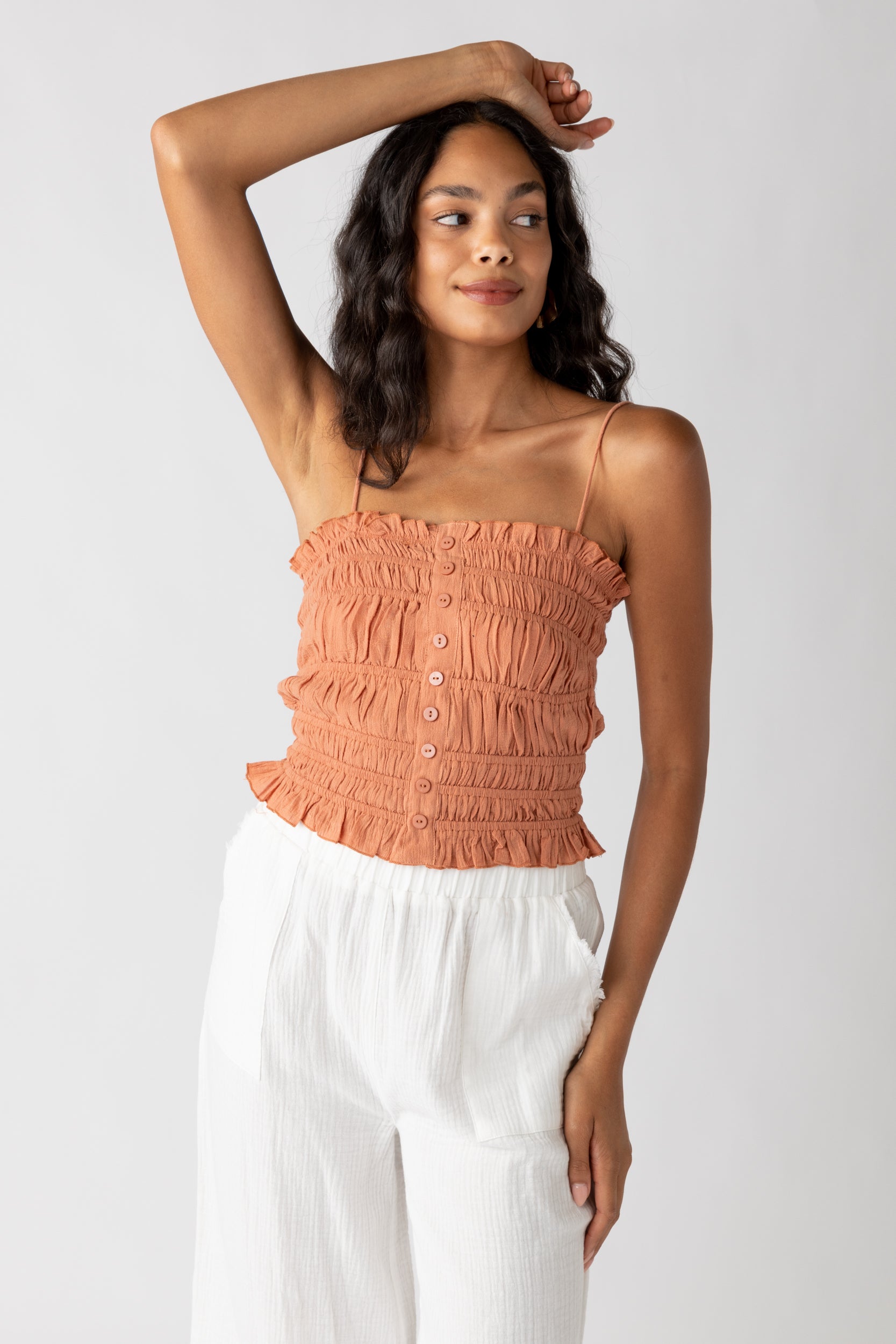 Lauren Smocked Tank Top - fab'rik