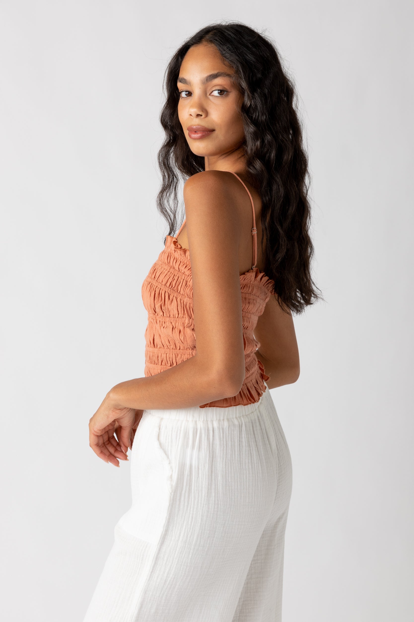 Lauren Smocked Tank Top - fab'rik
