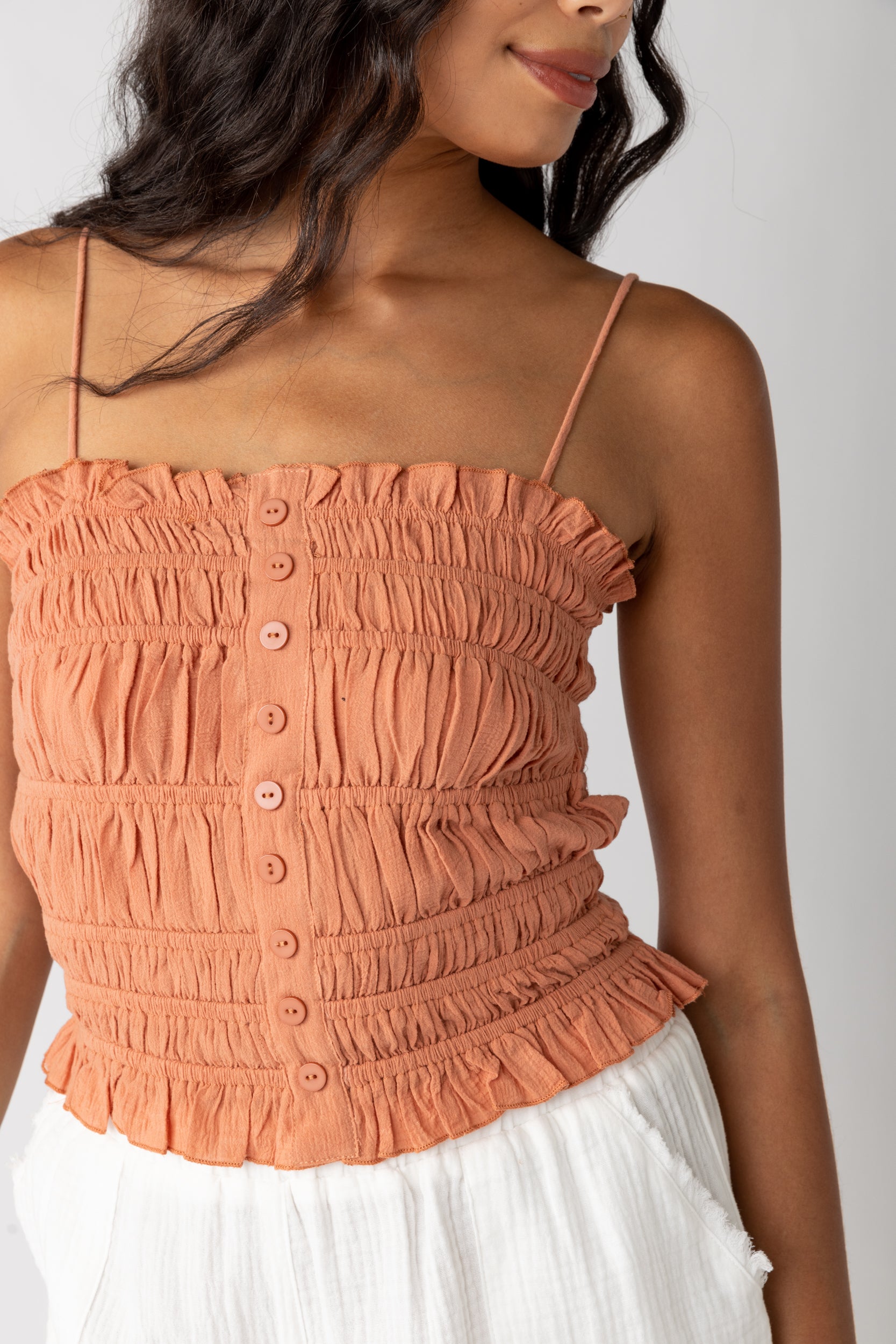 Lauren Smocked Tank Top - fab'rik