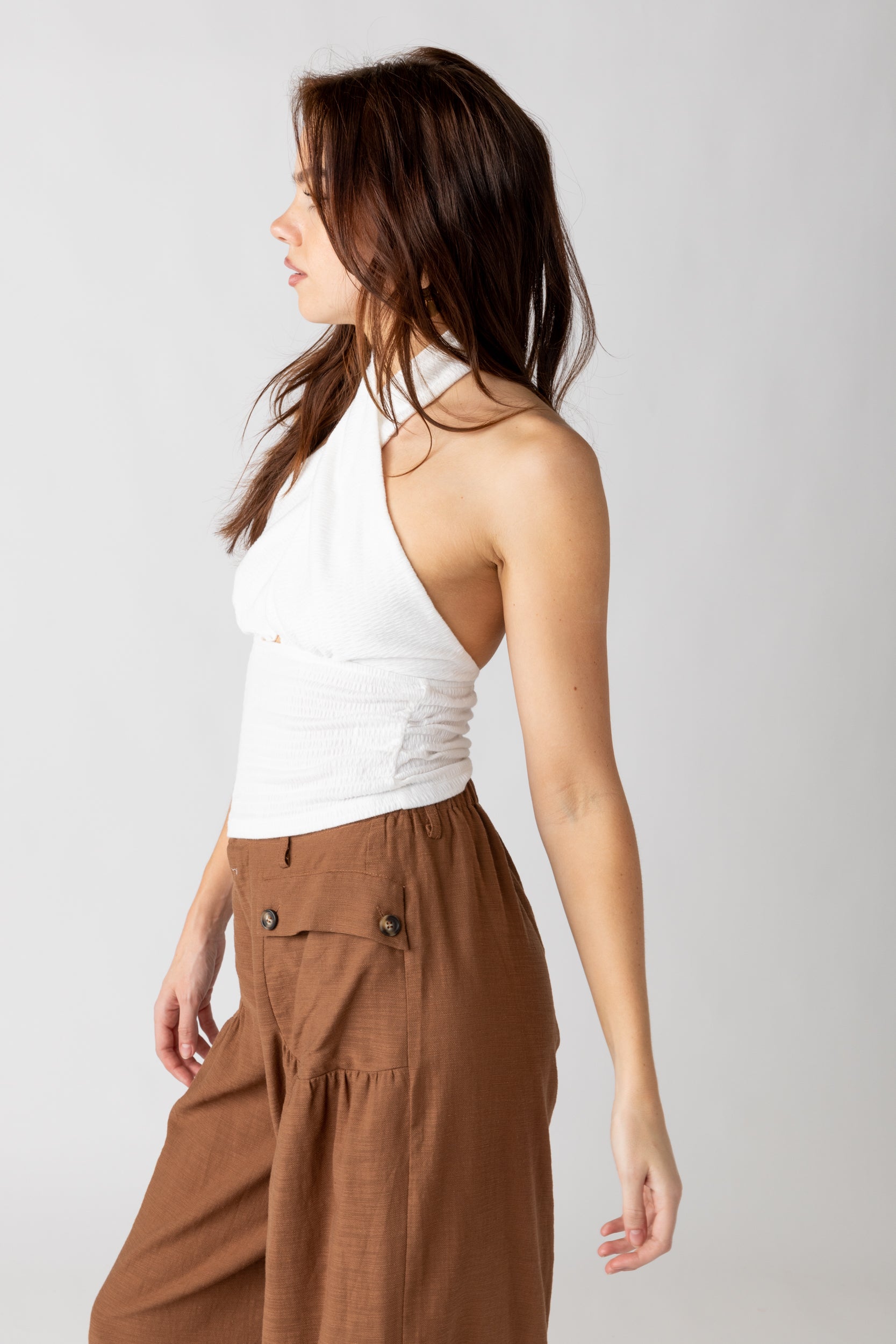 Celia Cross Over Halter Top - fab'rik