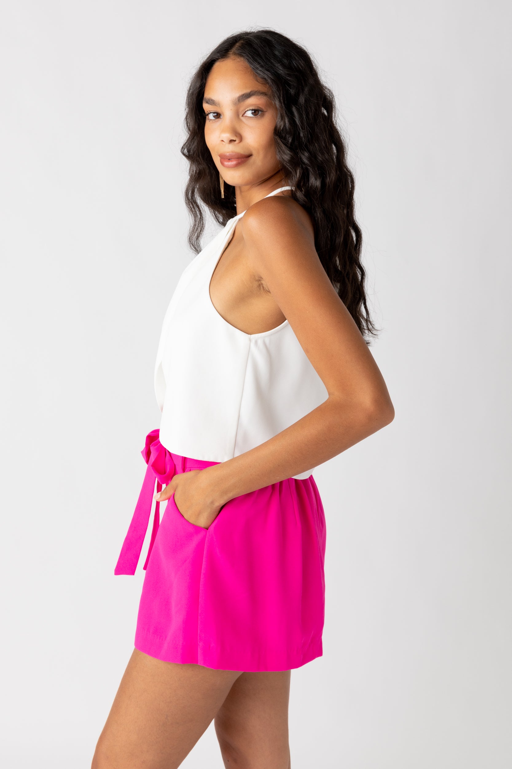 Liana Overlap Halter Top - fab'rik