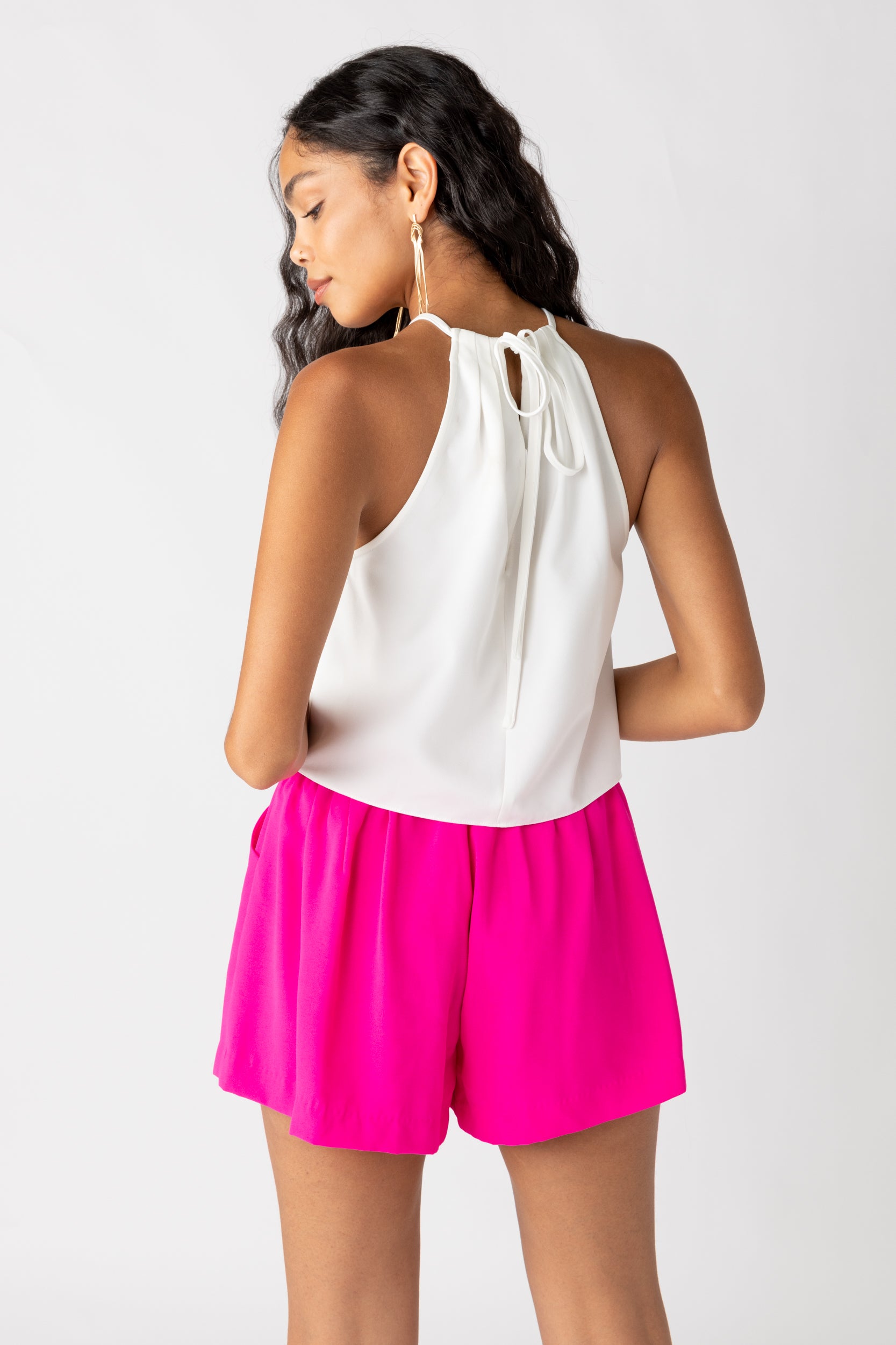 Liana Overlap Halter Top - fab'rik
