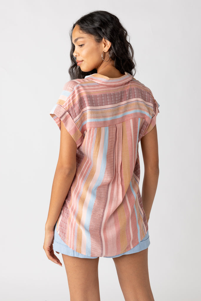 Danielle Multi Stripe Button Down - fab'rik