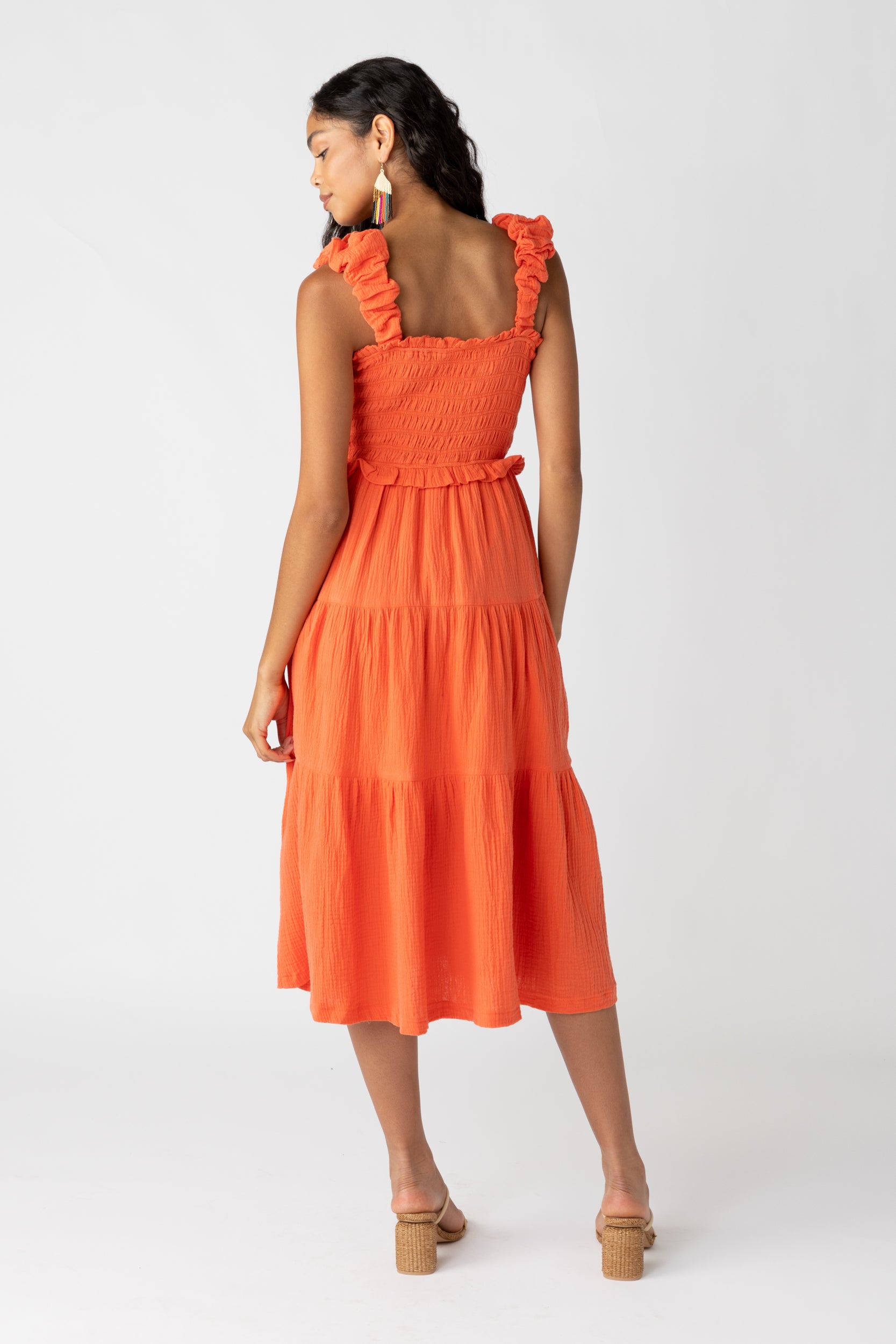 Nicole Smocked Midi Dress - fab'rik