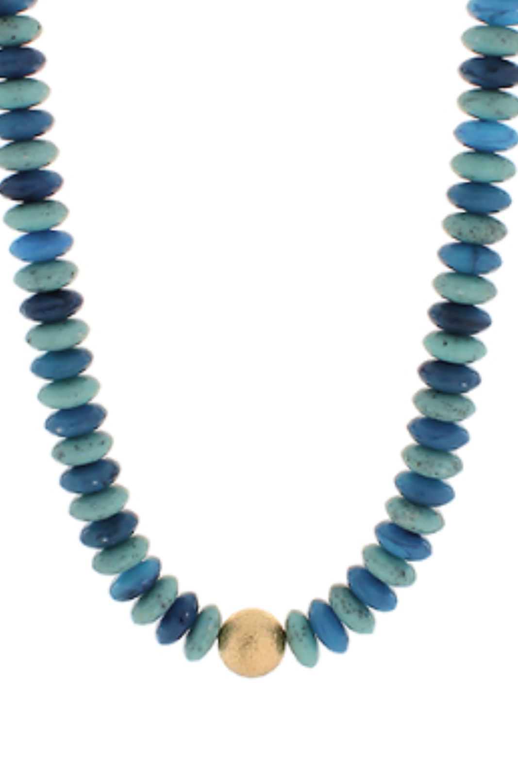 Chantelle Metal and Color Rondelle Beads Necklace