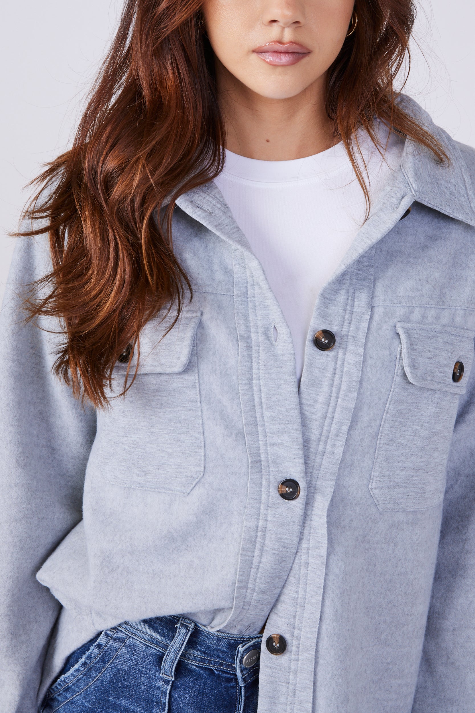 Paige Button Down Sweatshirt - fab'rik