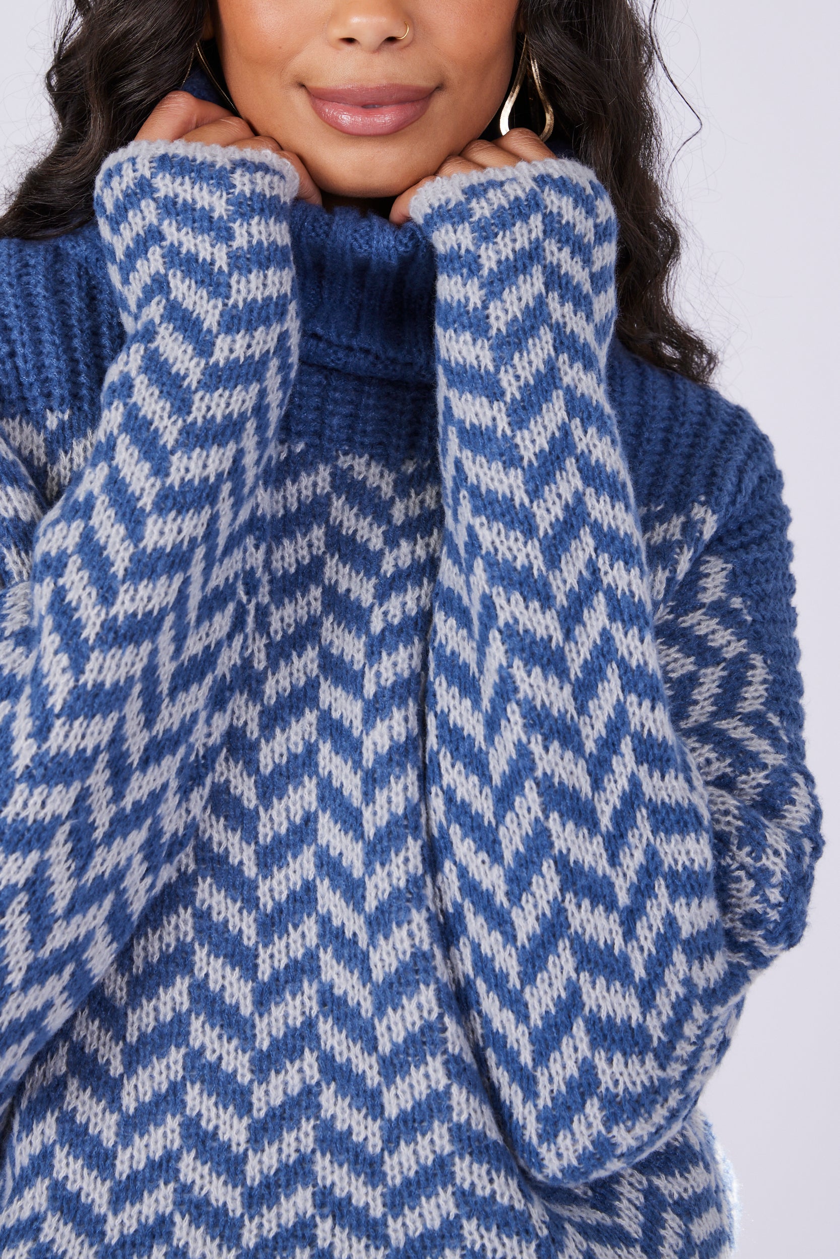 Sally Chevron Pattern Sweater - fab'rik