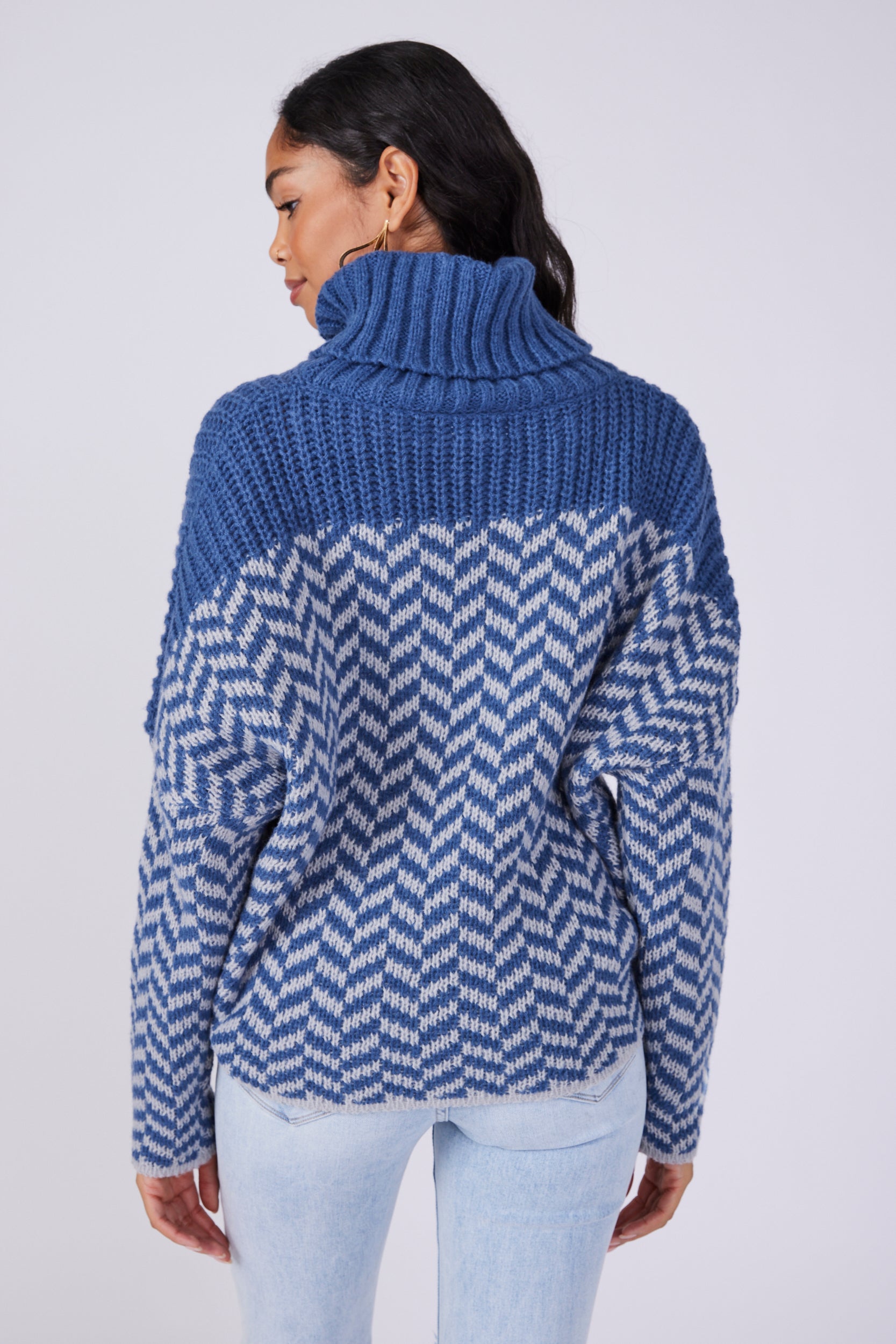 Sally Chevron Pattern Sweater - fab'rik
