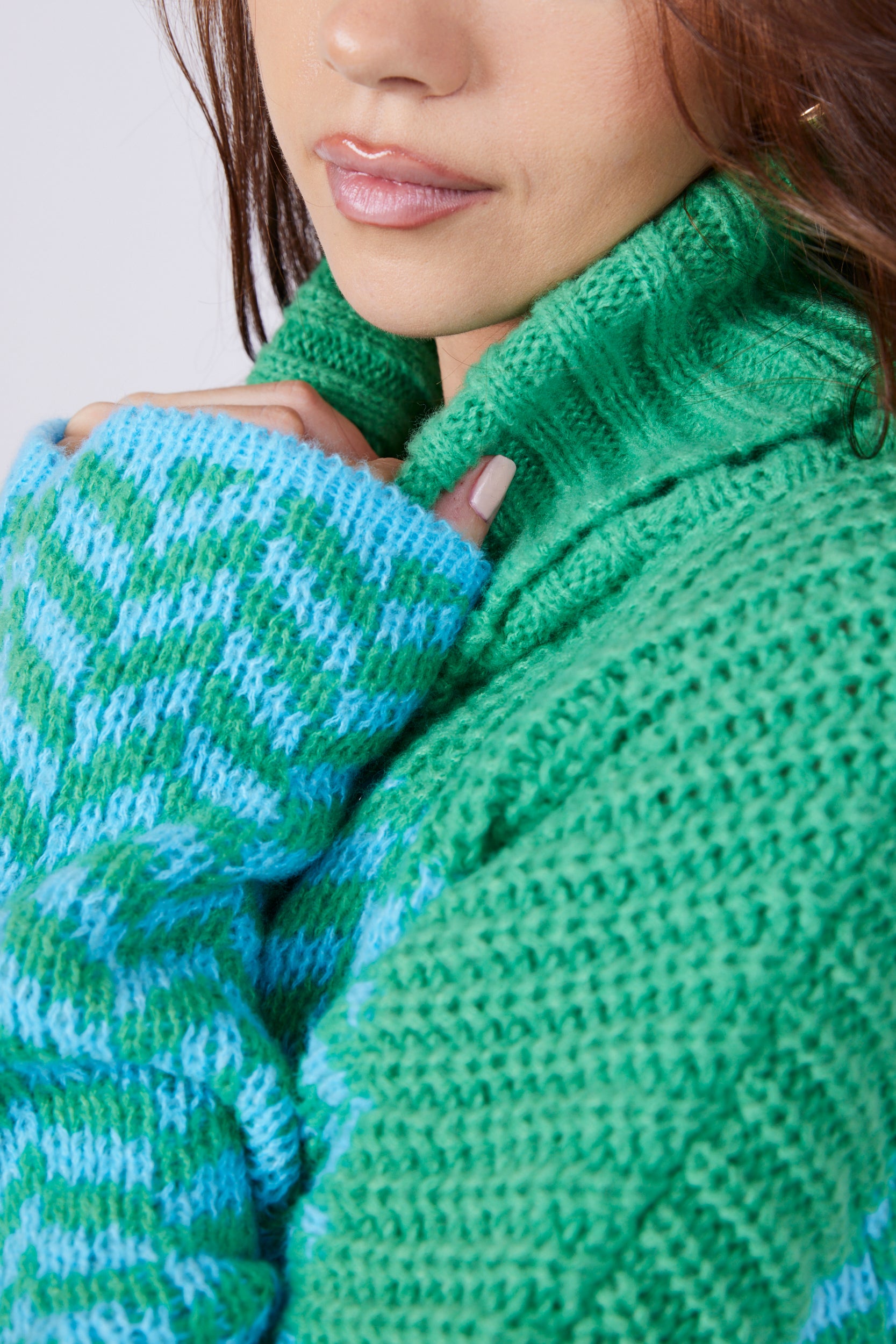 Sally Chevron Pattern Sweater - fab'rik